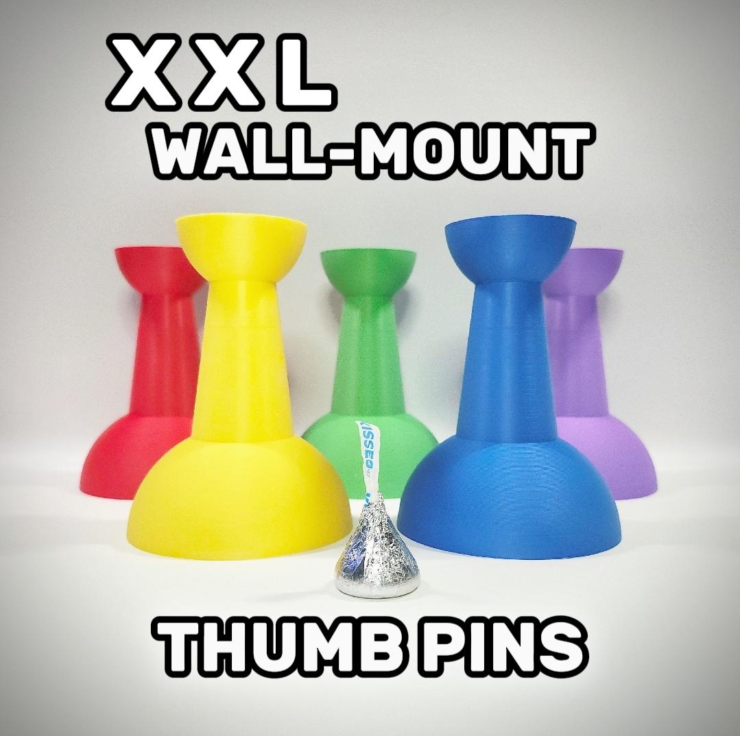 XXL Decorative Oversized Push Pin Tack :: Hanging Pop-Out 3D Wall Art 3d model