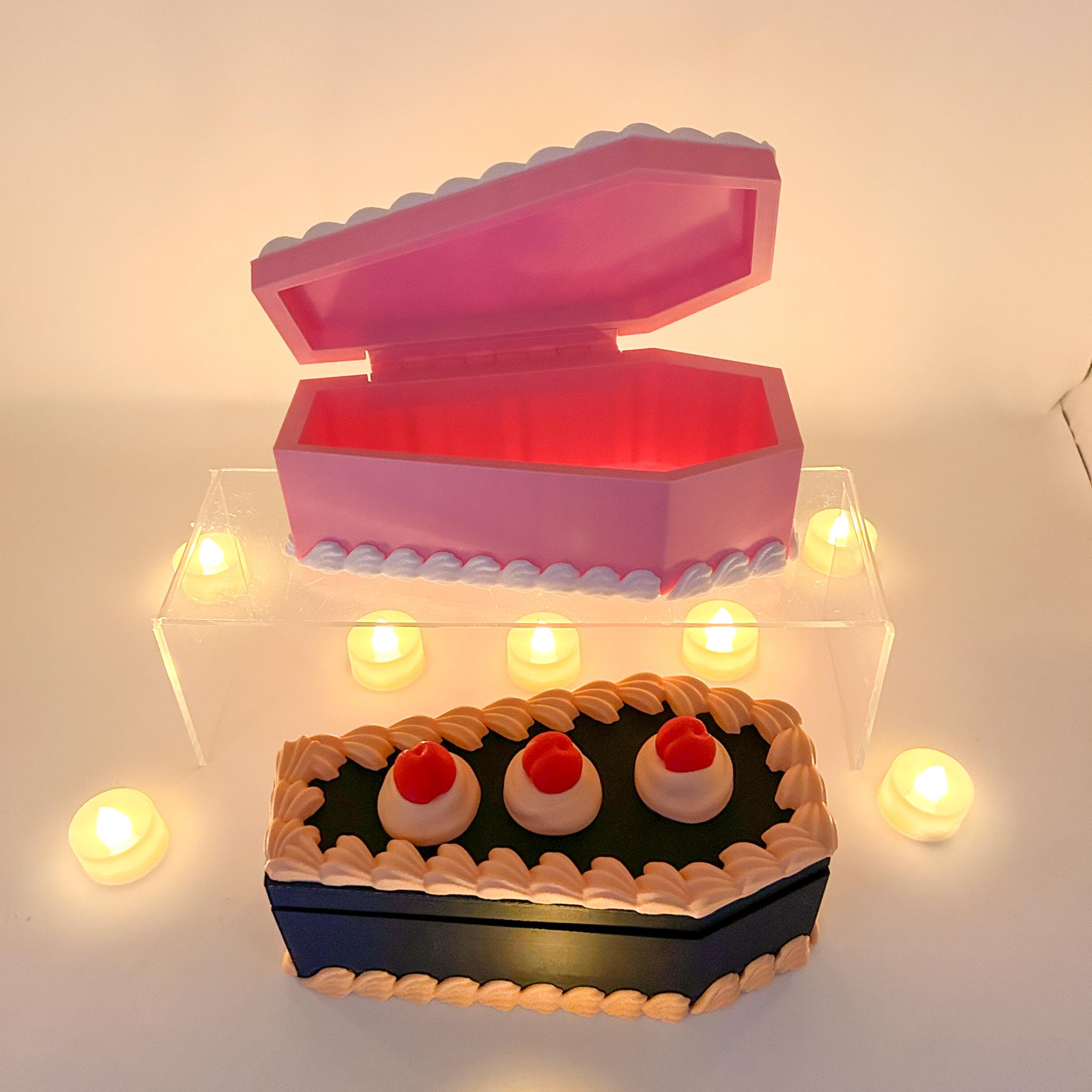 Kitschy Halloween Coffin Cake Box 3d model