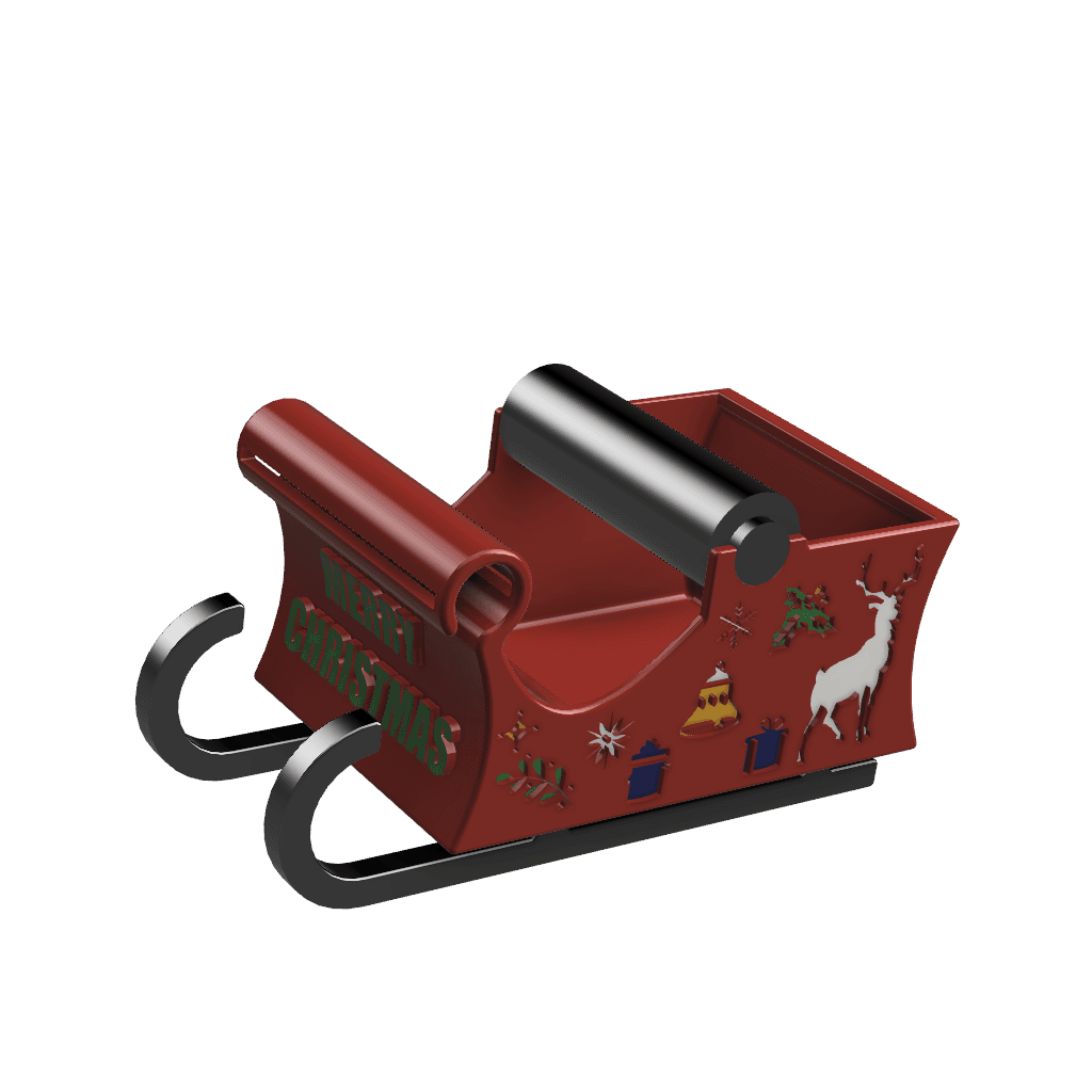 TOILET PAPER HOLDER SANTAS SLEIGH 3d model