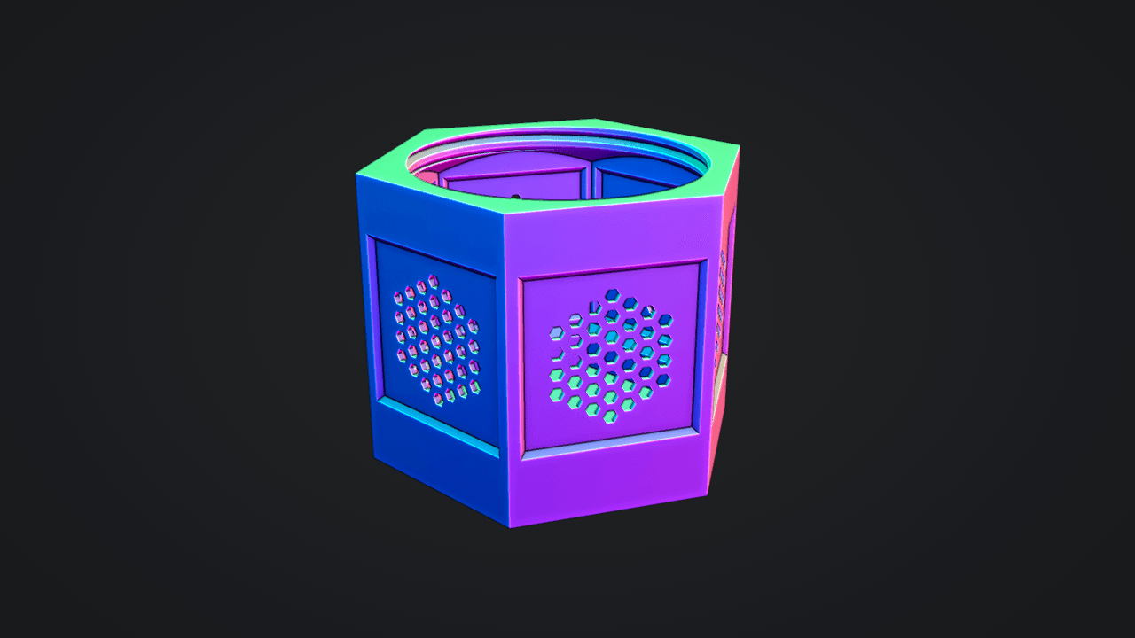 Silica Beads Container 3d model