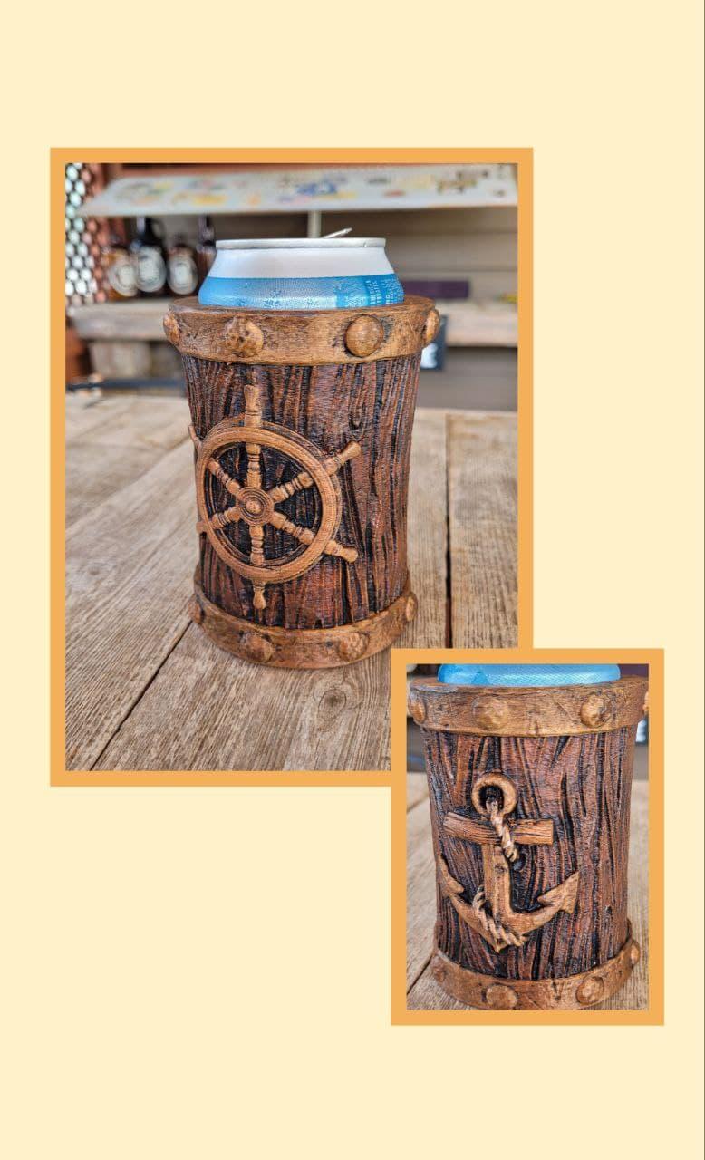 Nautical Wood Koozie - 12 ounce 3d model