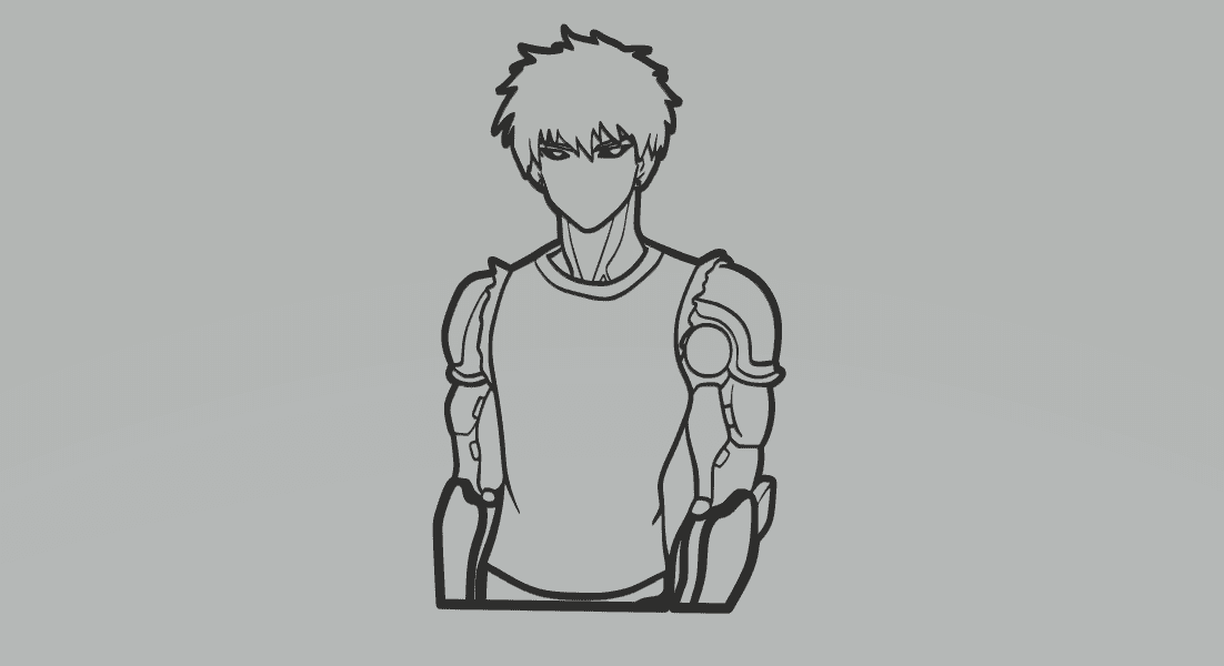 Genos 2D One-Punch Man.stl 3d model