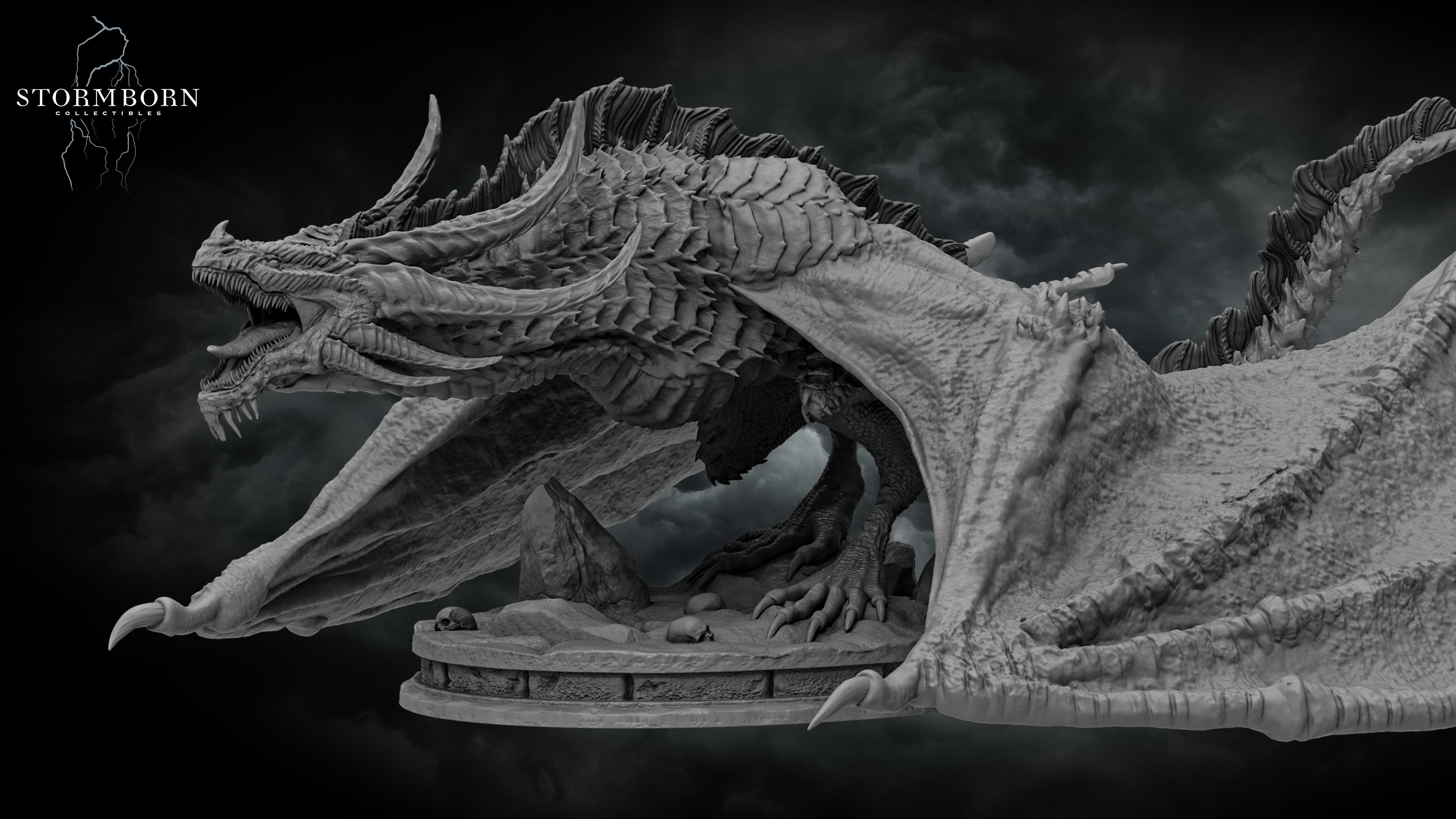 (32mm) Thornscale Dragon 3d model