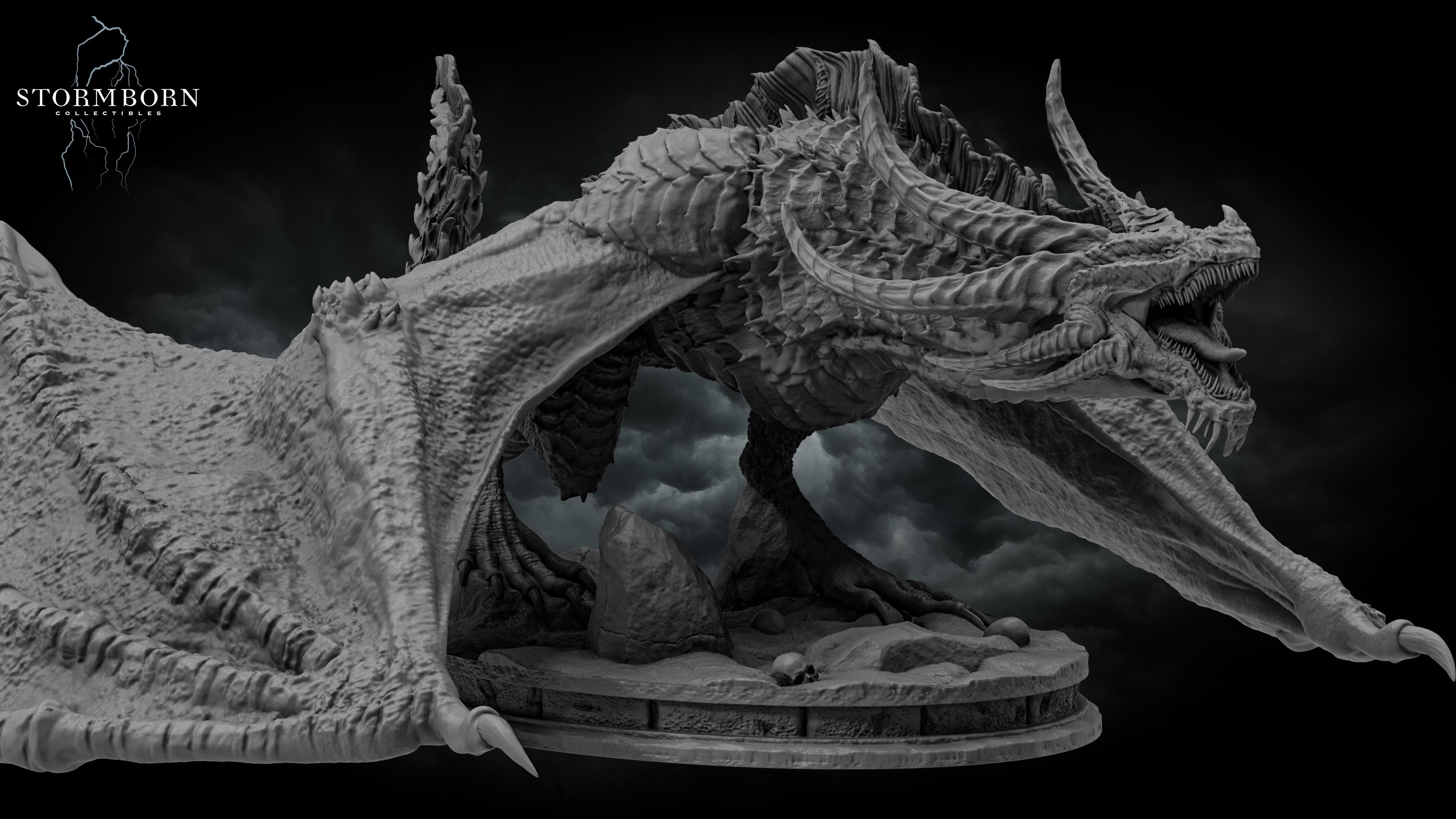 (32mm) Thornscale Dragon 3d model