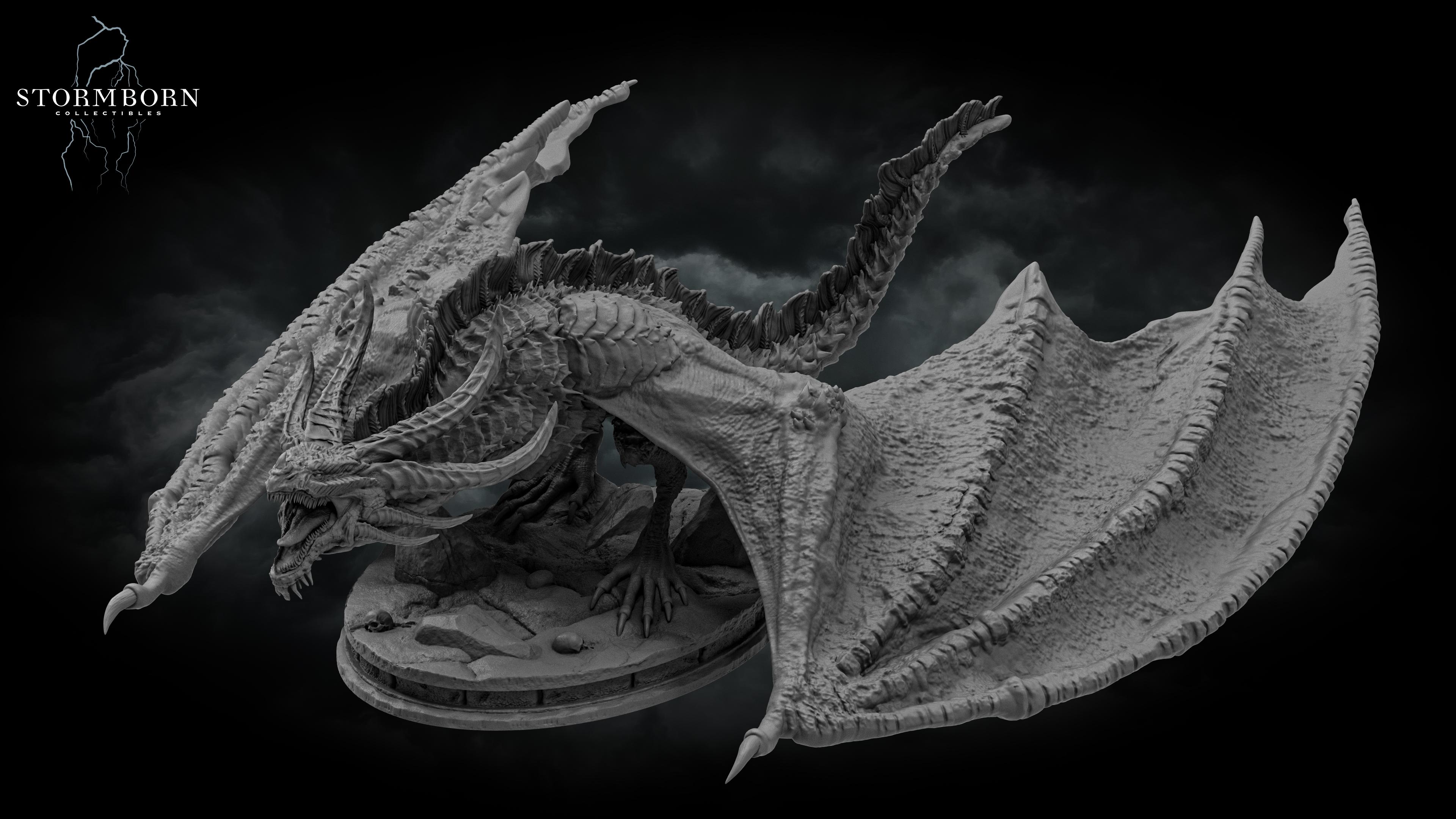 (32mm) Thornscale Dragon 3d model