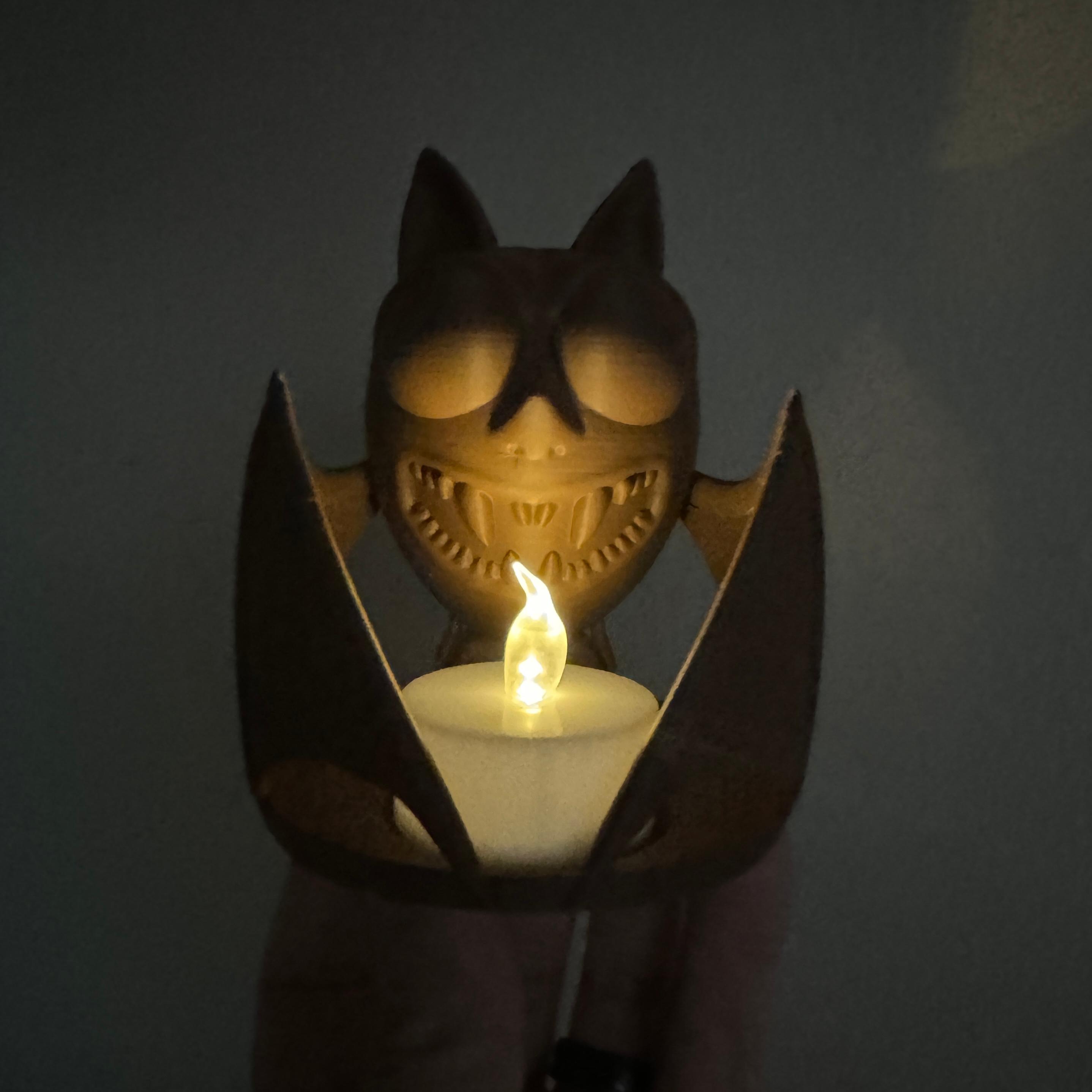 Bat Tea Light Holder - Multicolor 3d model