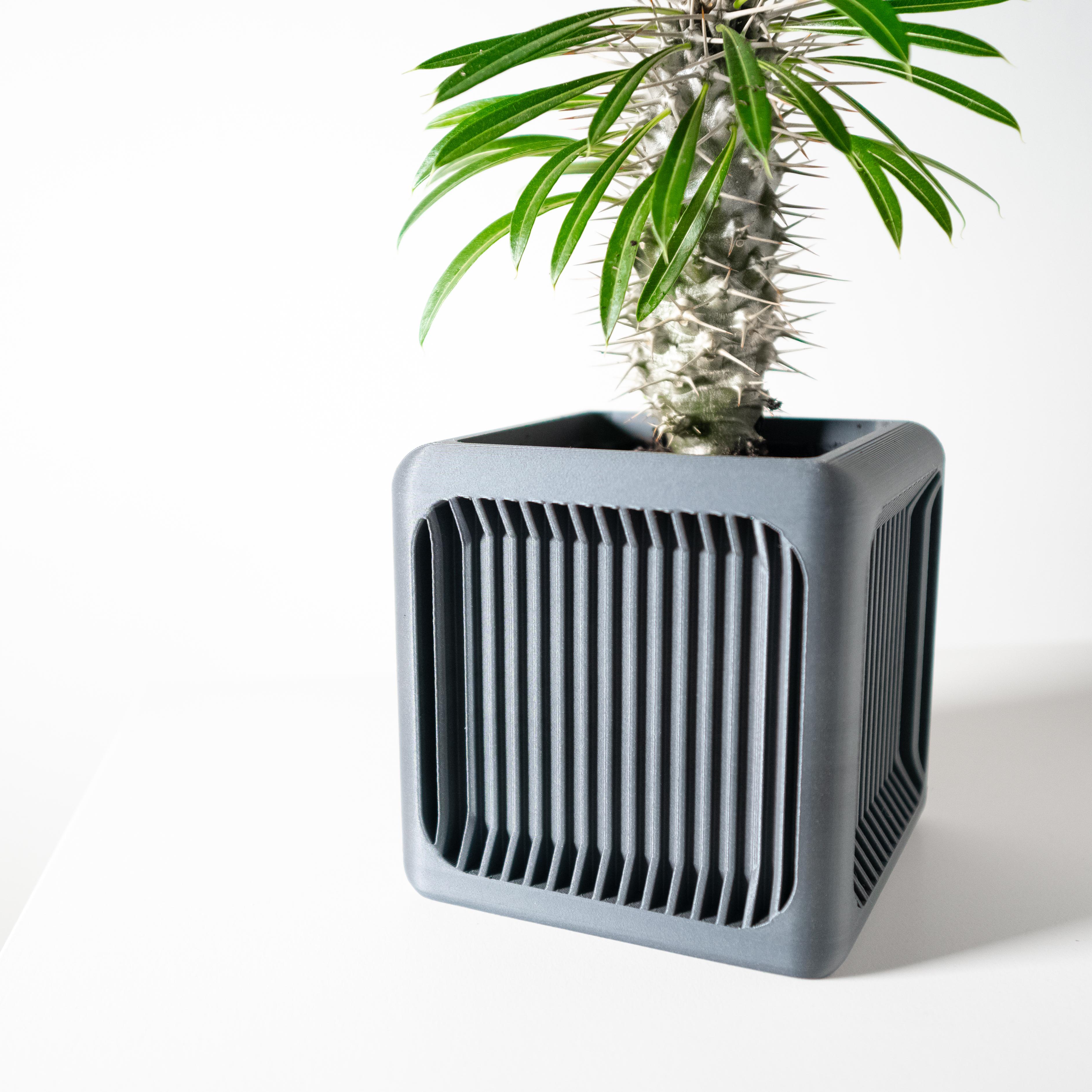 The Rovo Square Planter Pot with Drainage Tray by Terra de Verdant 3d model