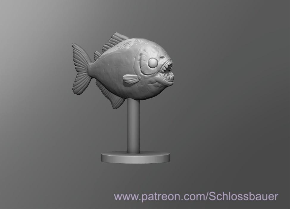 Piranha 3d model