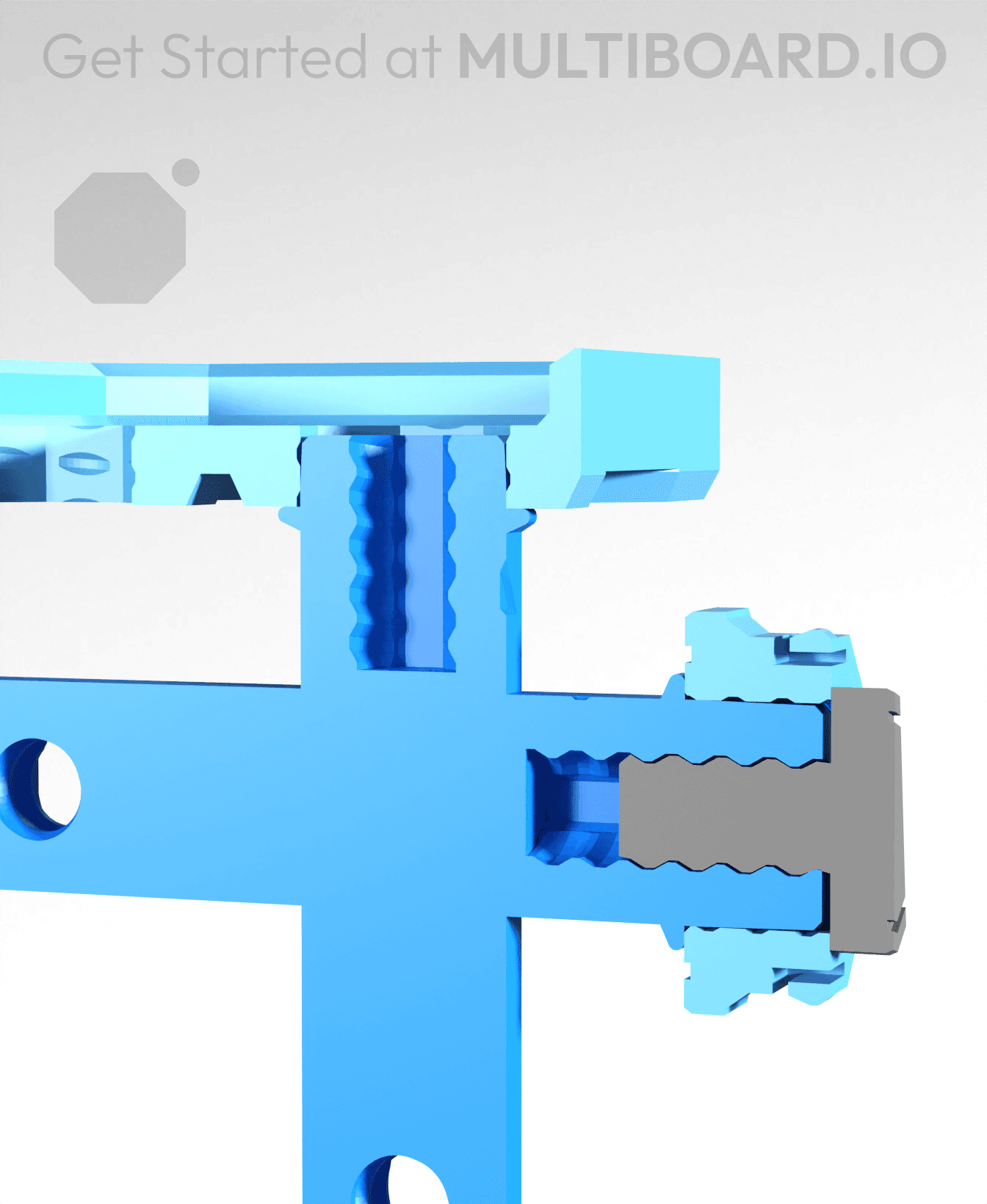 4x4 Push-Fit Bracket 3d model