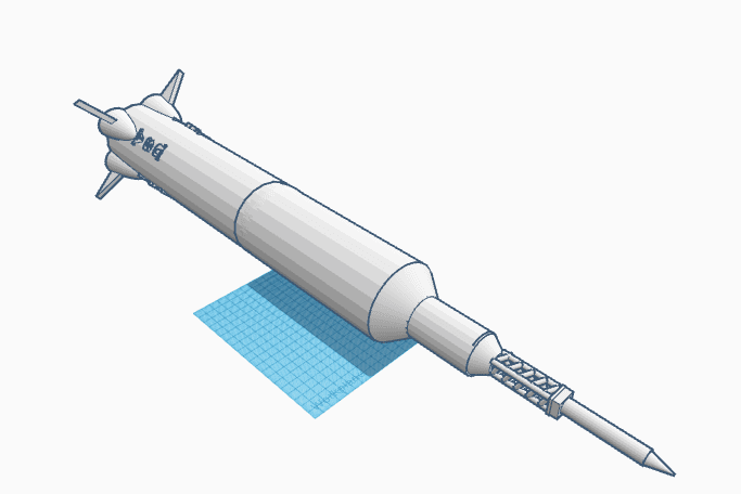 saturn v rocket 3d model