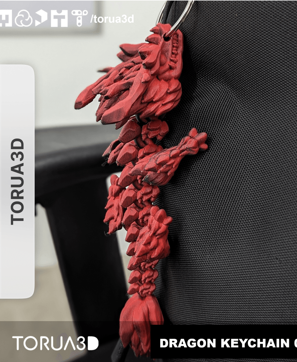 Articulated Dragon Keychain 006 by TORUA3D 3d model