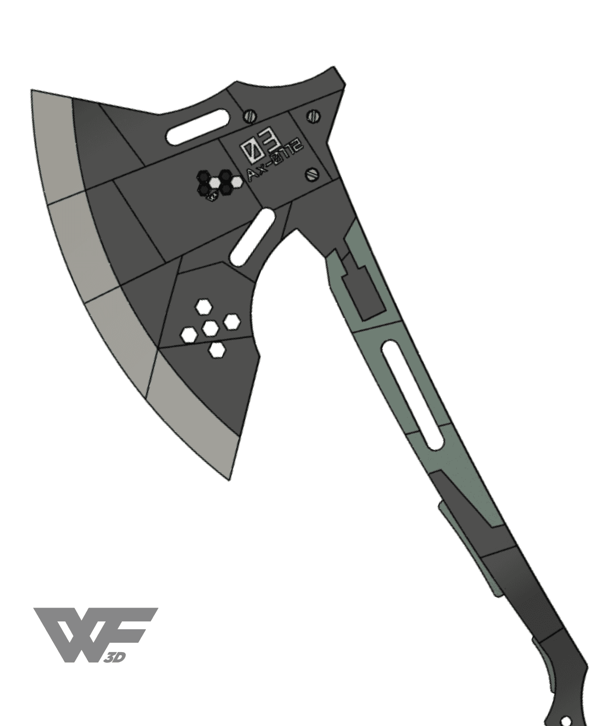 Kikorus Axe Kaiju No.8 Cosplay Axe 3d model