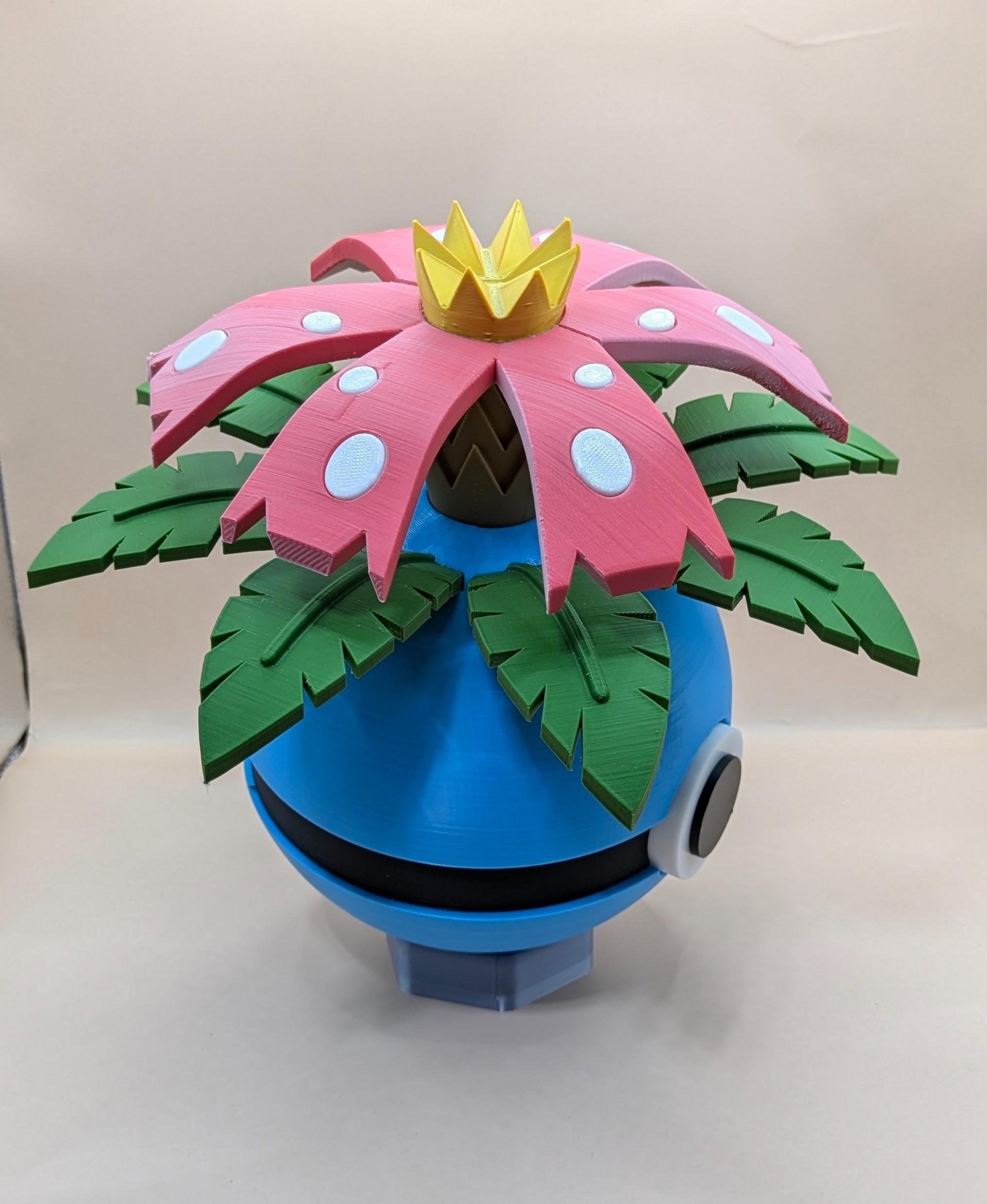 Venusaur Pokeball (MULTIPART).stl 3d model