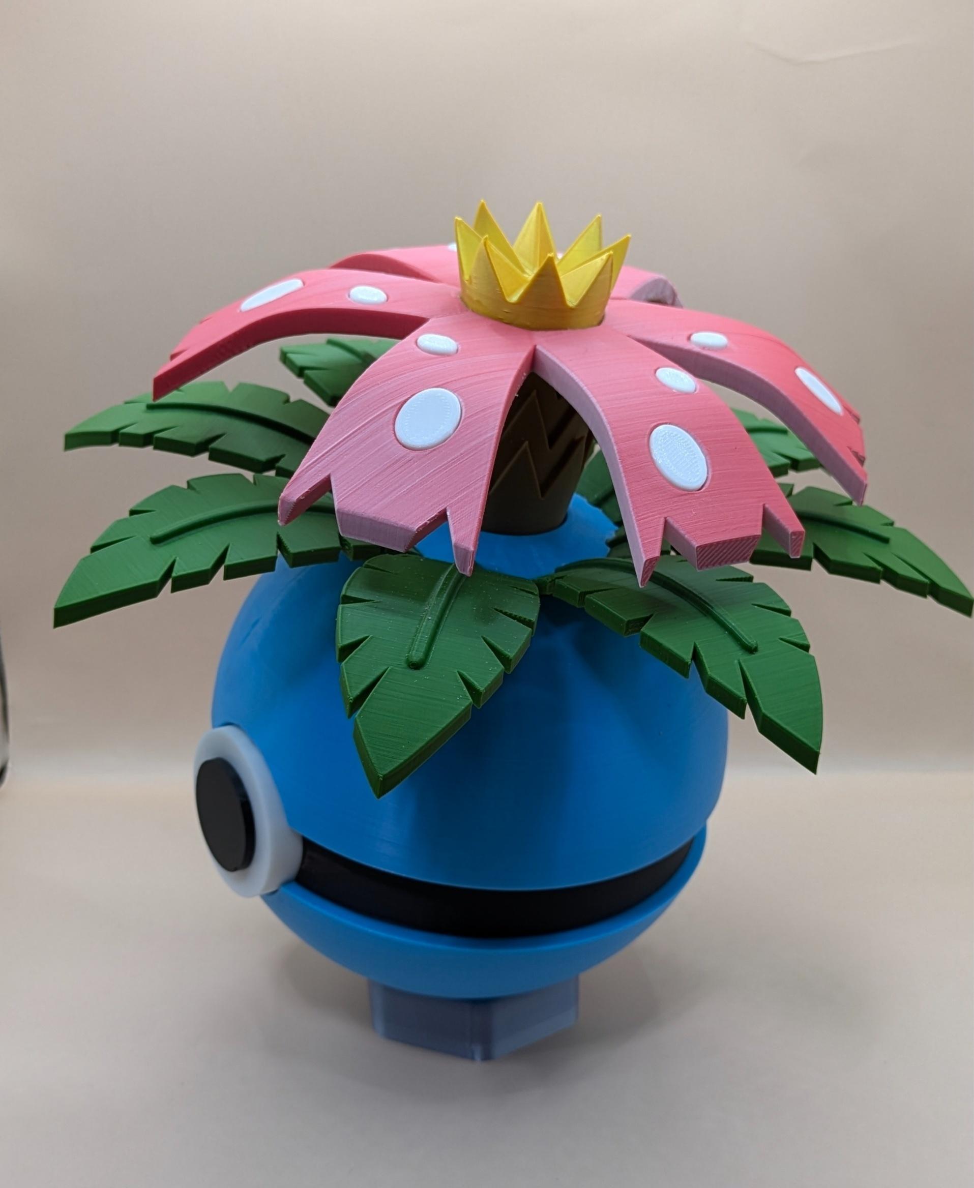 Venusaur Pokeball (MULTIPART).stl 3d model