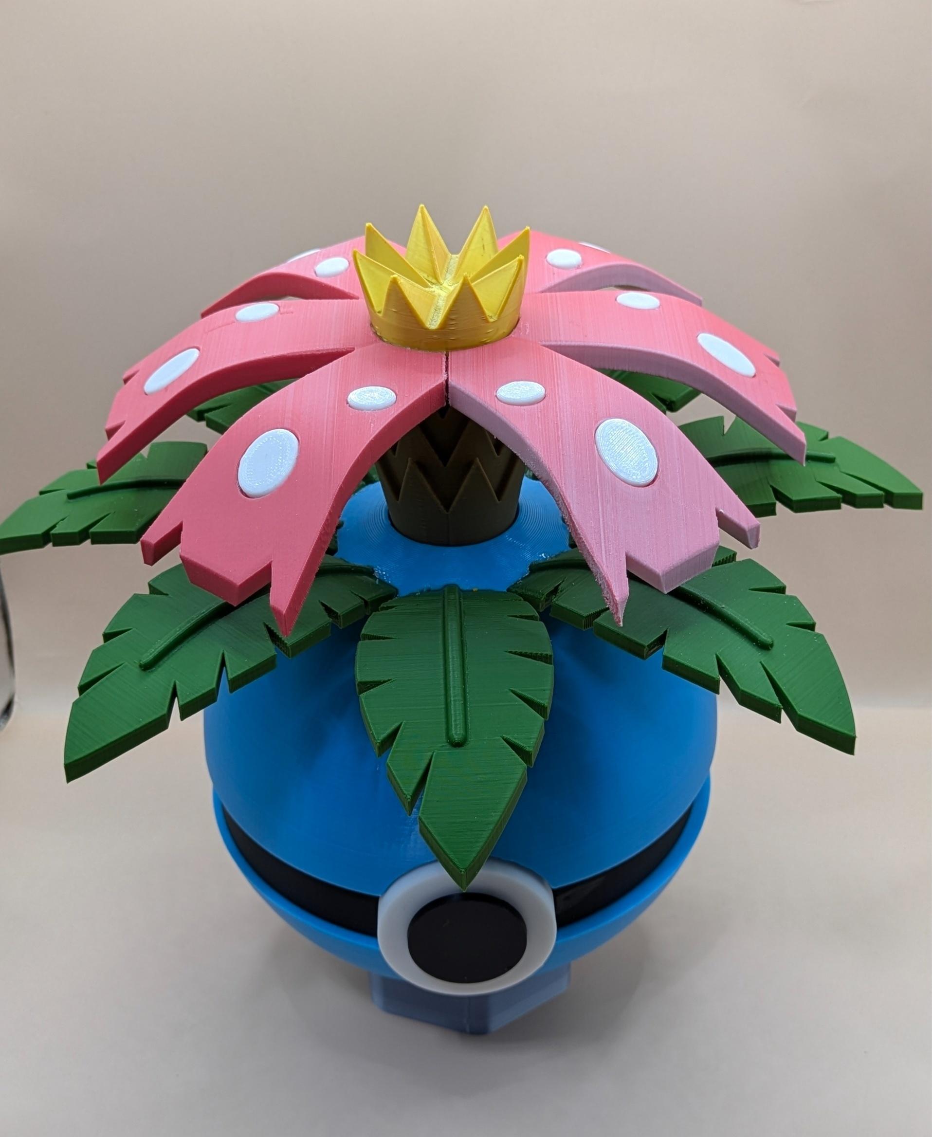 Venusaur Pokeball (MULTIPART).stl 3d model