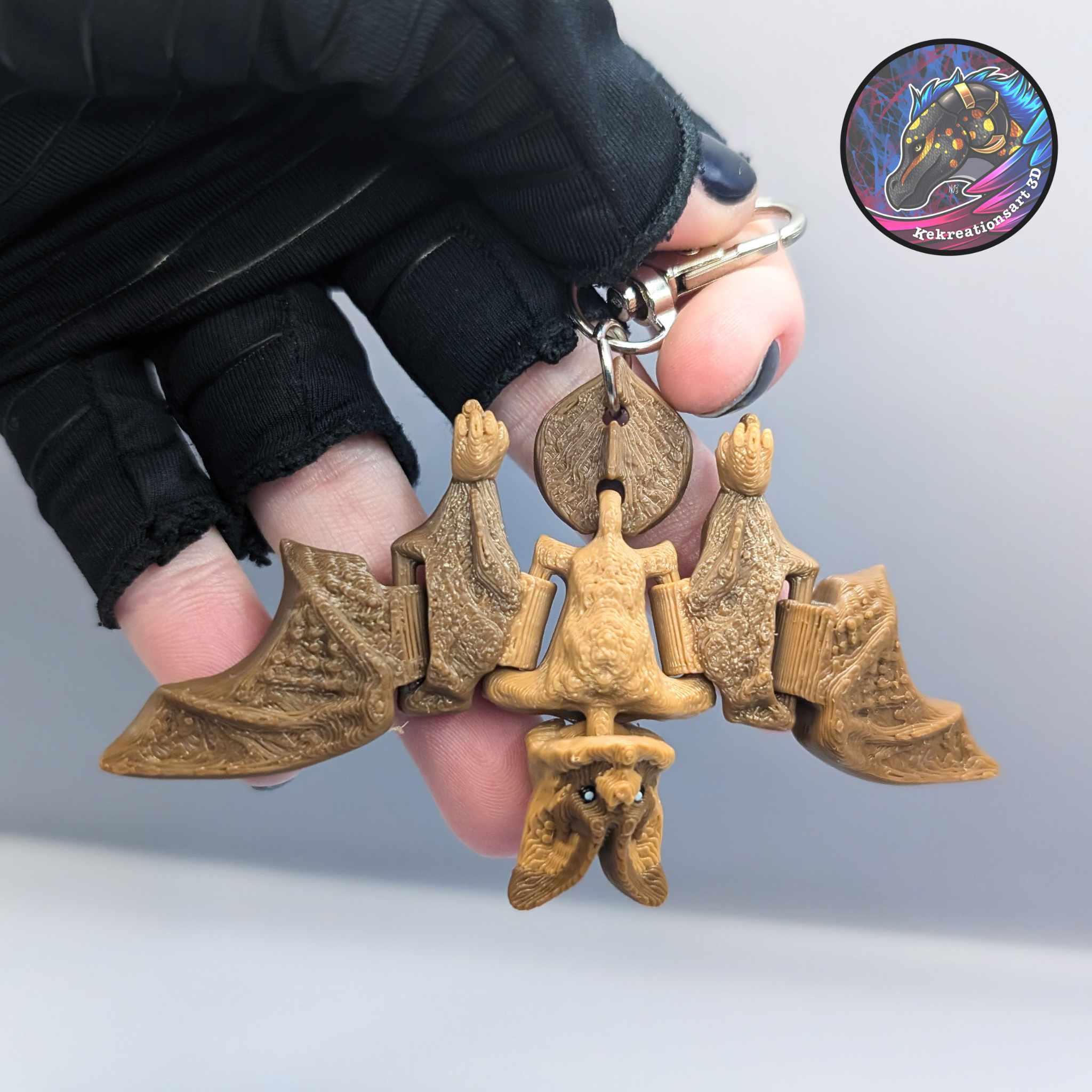 Baby Flexi Bat Keychain 3d model