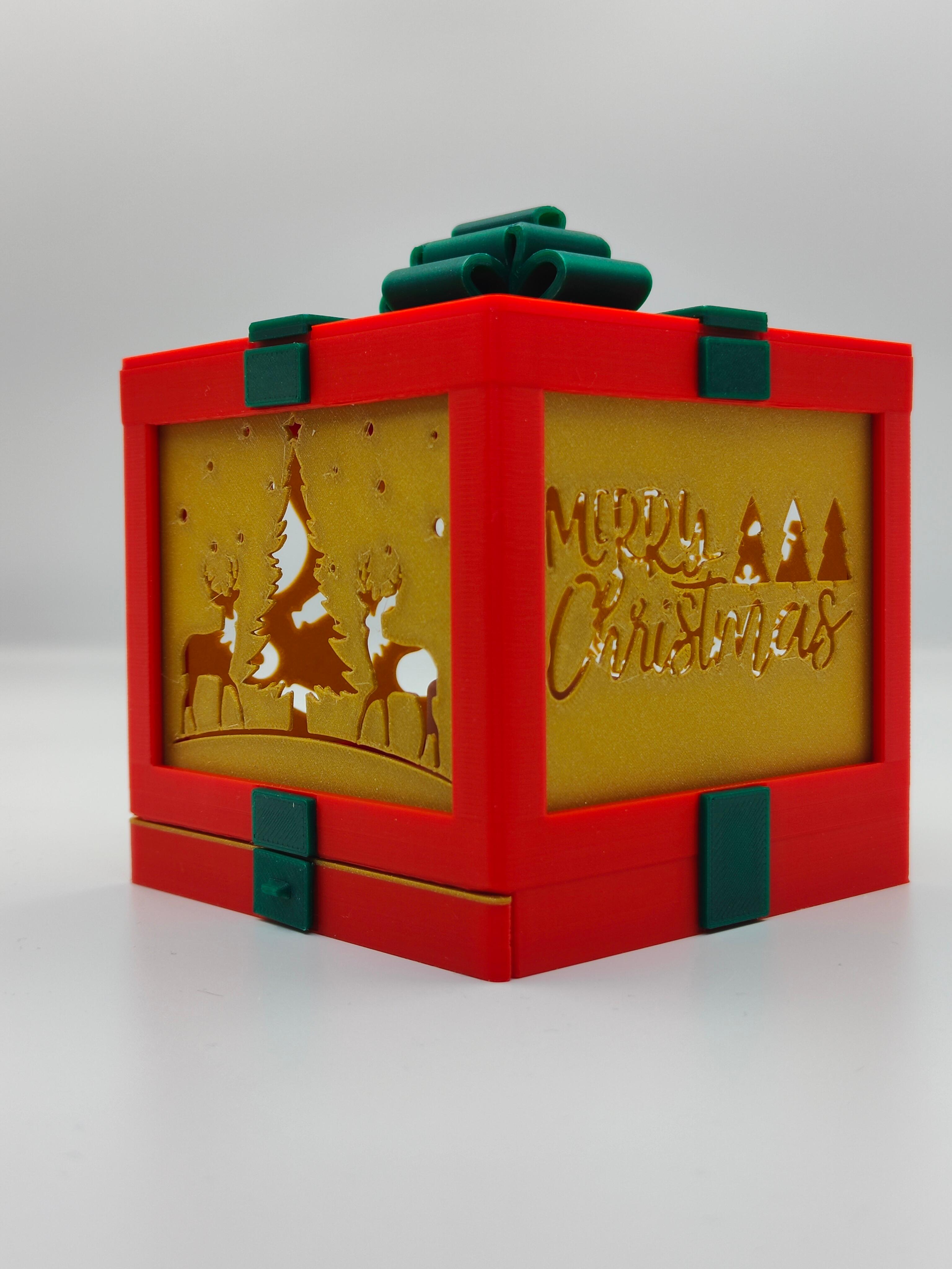 Premium Christmas Tealight Box 3d model