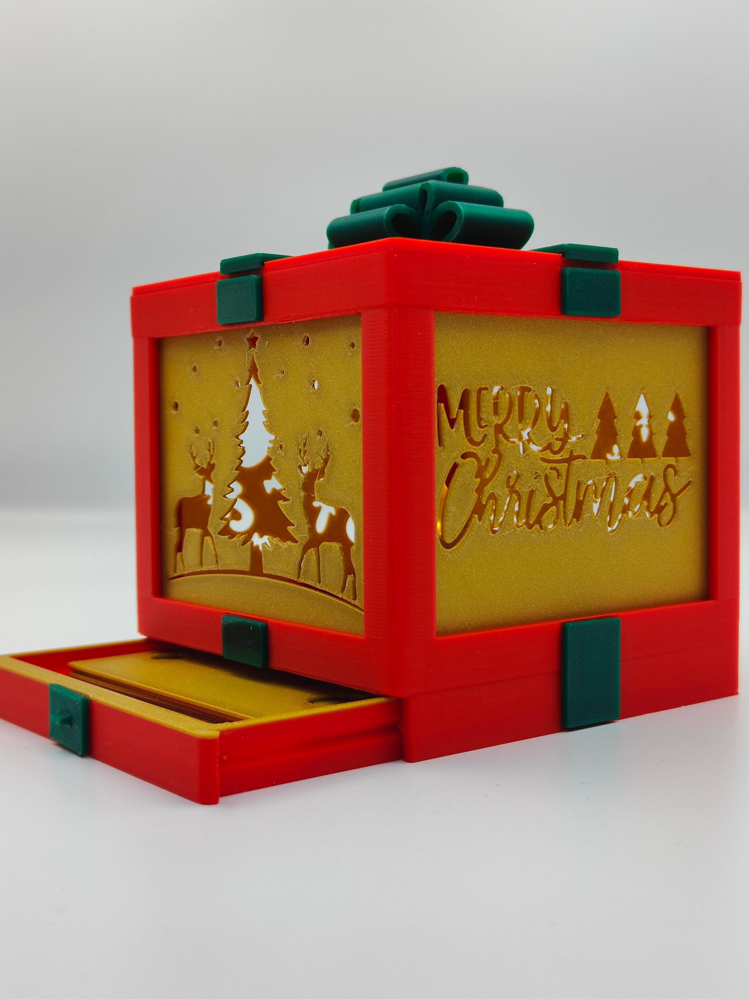 Premium Christmas Tealight Box 3d model