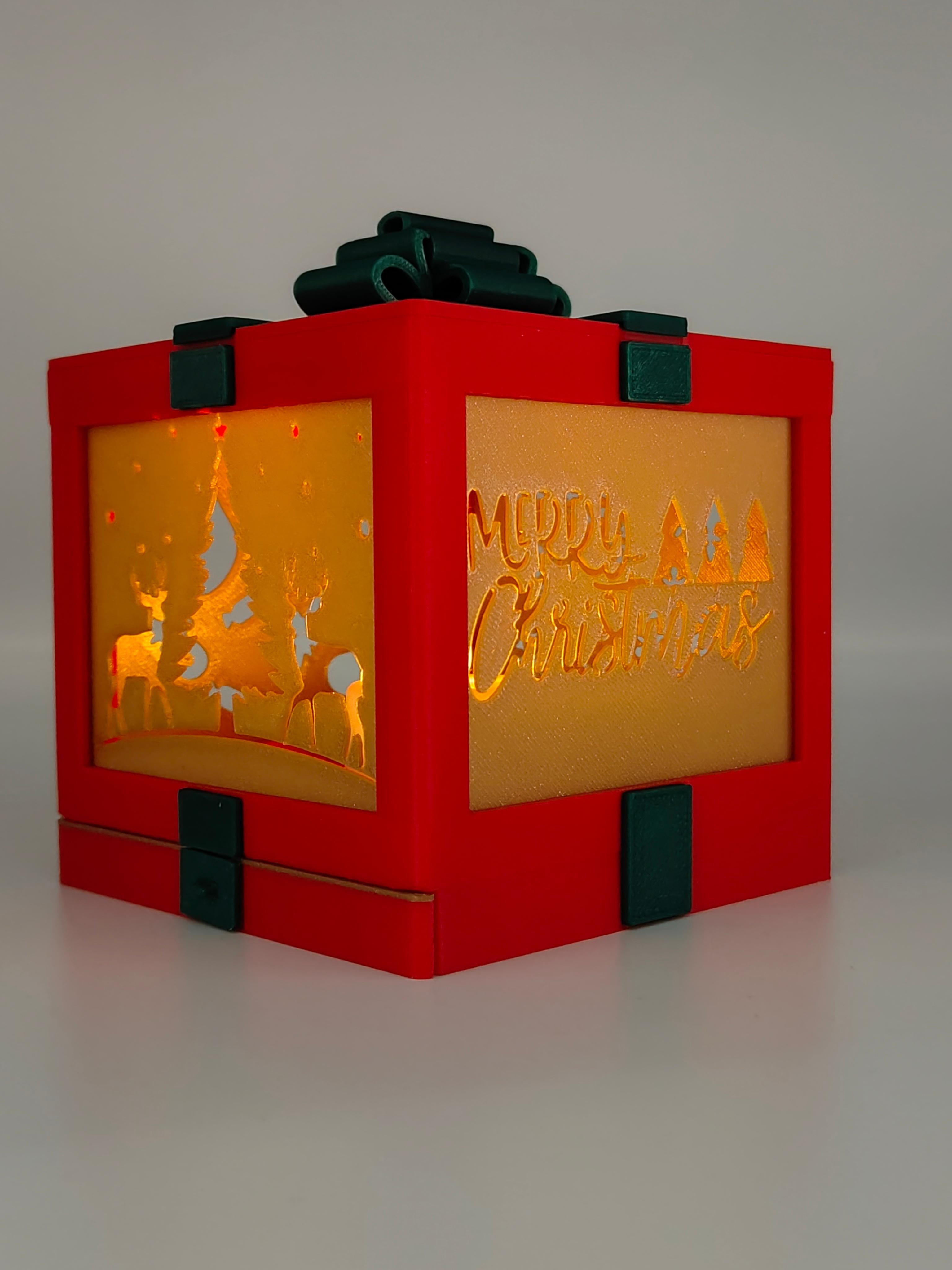 Premium Christmas Tealight Box 3d model