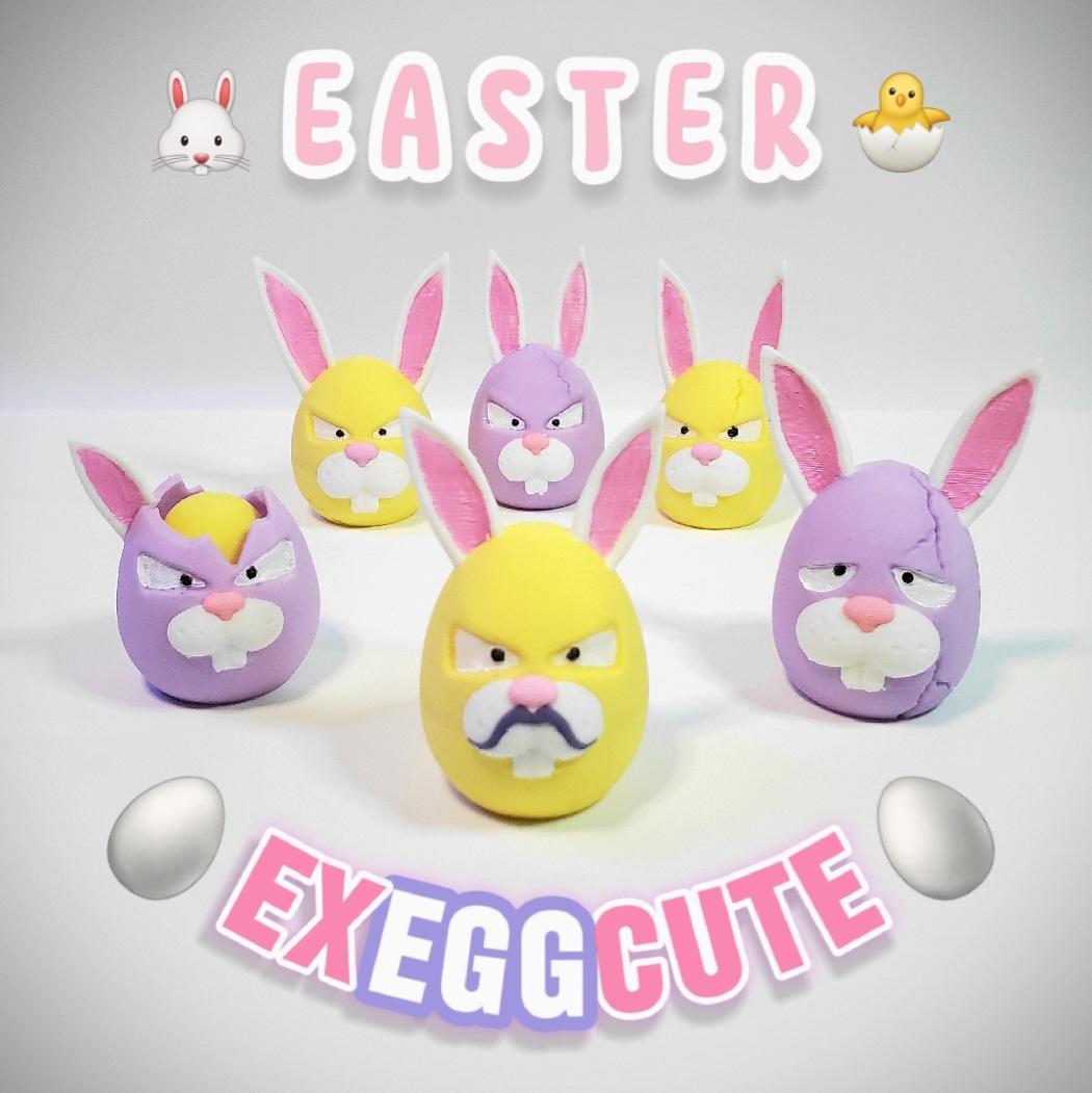 Easter Bunny Exeggcute [5 OF 6] Seasonal Pokemon Fan Art Holiday Decoration Set 3d model