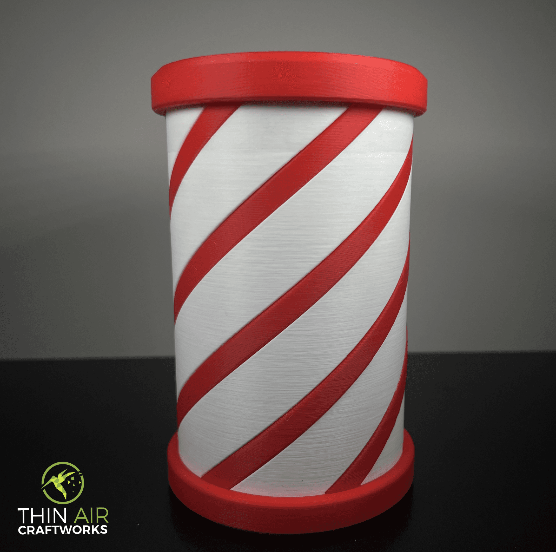 Candy Cane Vase (Vase/Cookie Jar/Christmas Decor) - Support Free 3d model