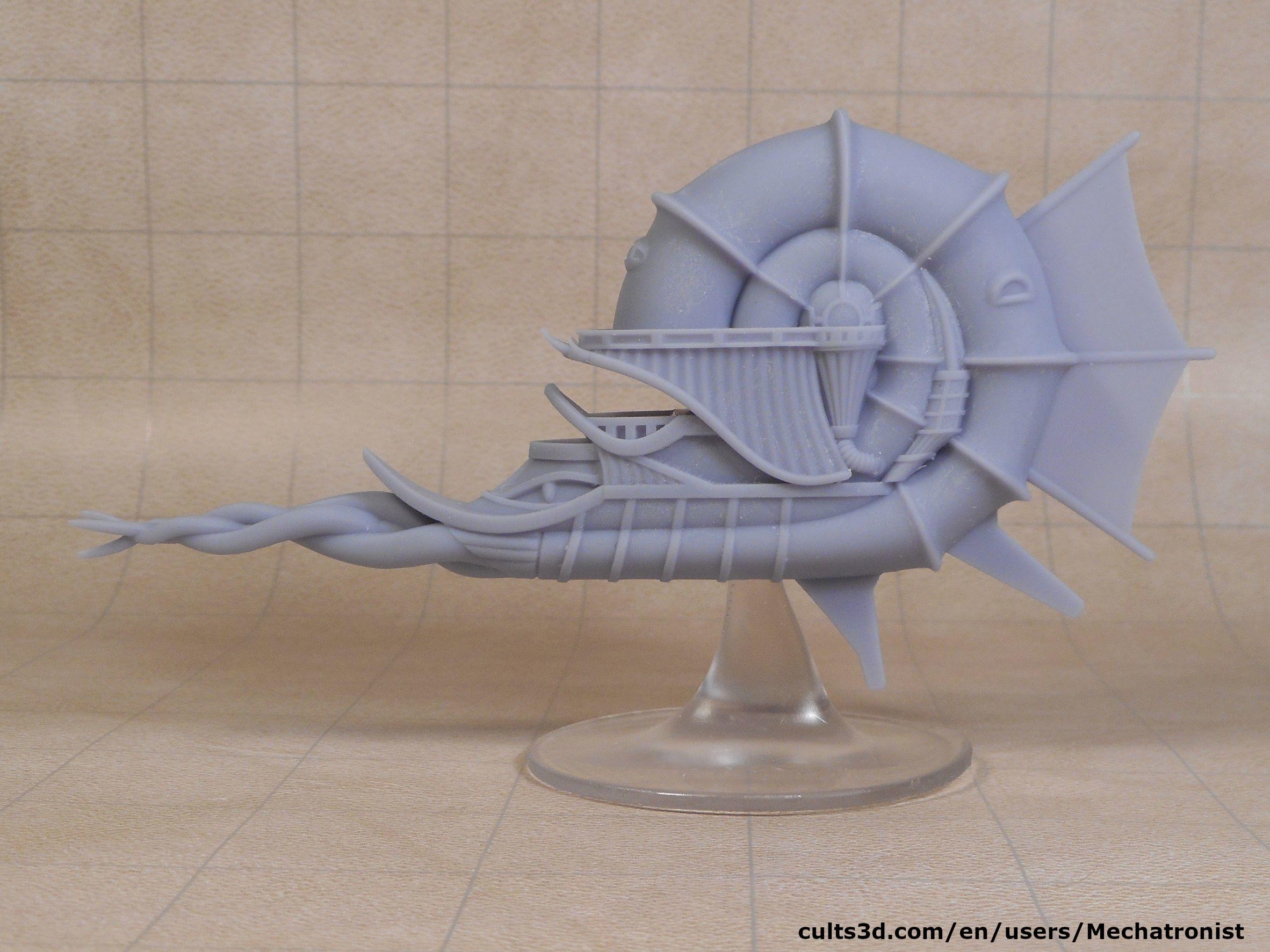 Nautiloid Large PresuppoIllithid Nautiloid Miniature Mind Flayer Spelljammer Ship from DnDrted.stl 3d model