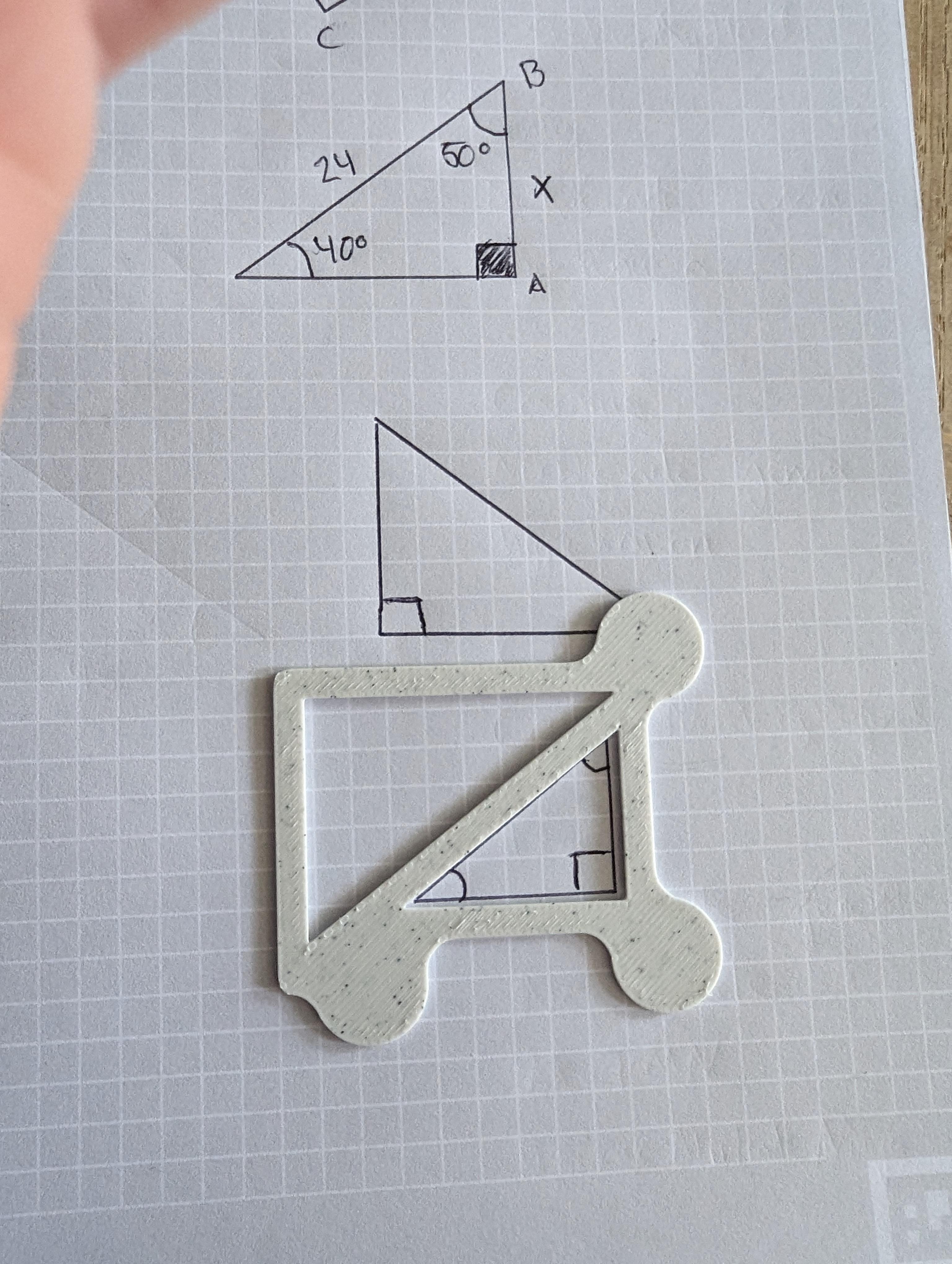 Triangle drawing aid - Geometry 3d model