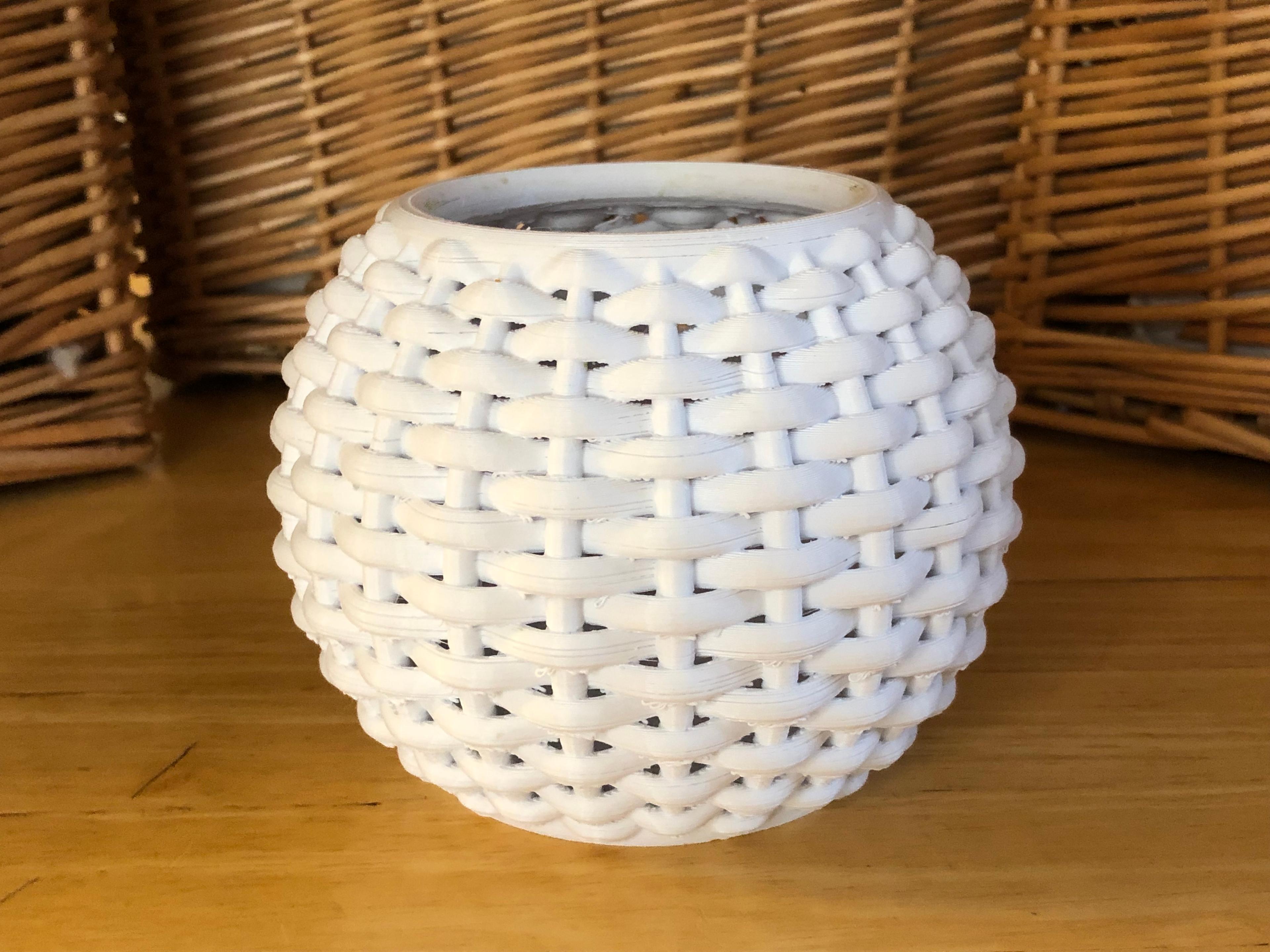 Wicker Bowl (Vertical Stakes) 3d model