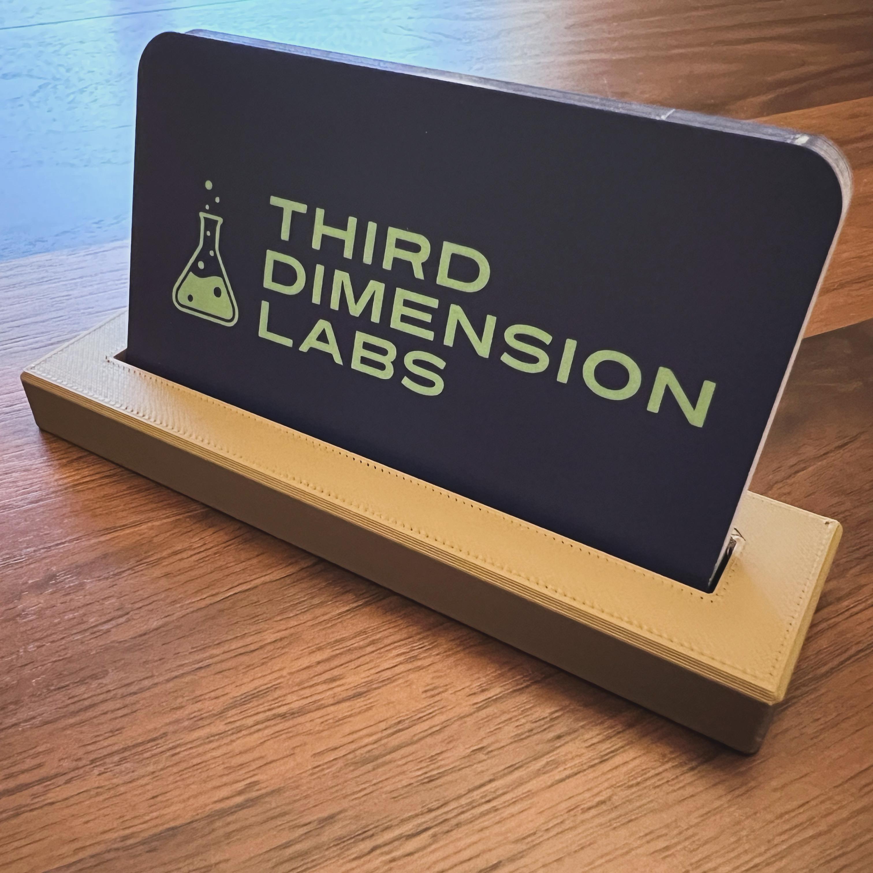 Minimalist Desk Business Card Holder 3d model