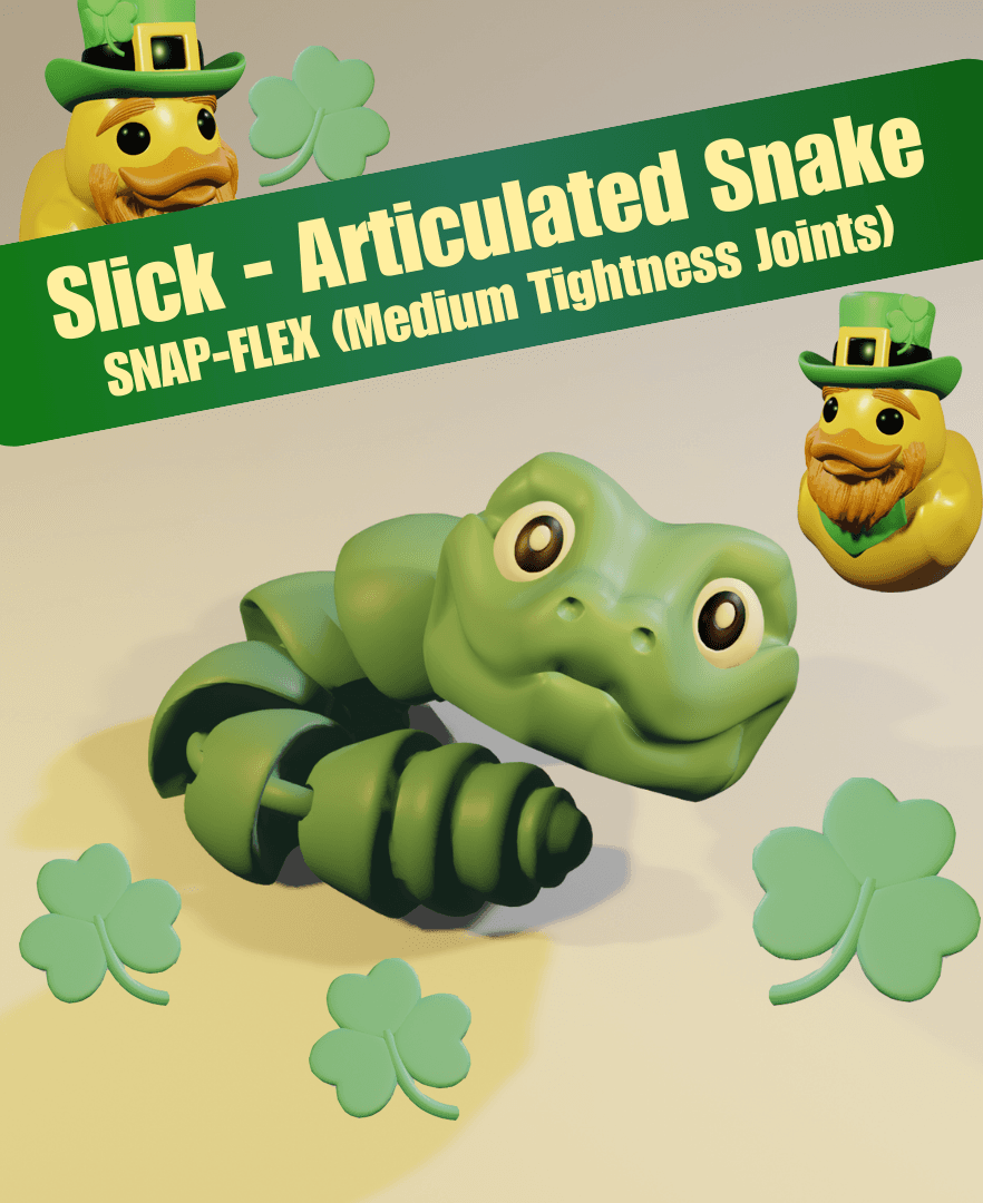 Slick - Articulated Snake Snap-Flex Fidget (Medium Joints) 3d model