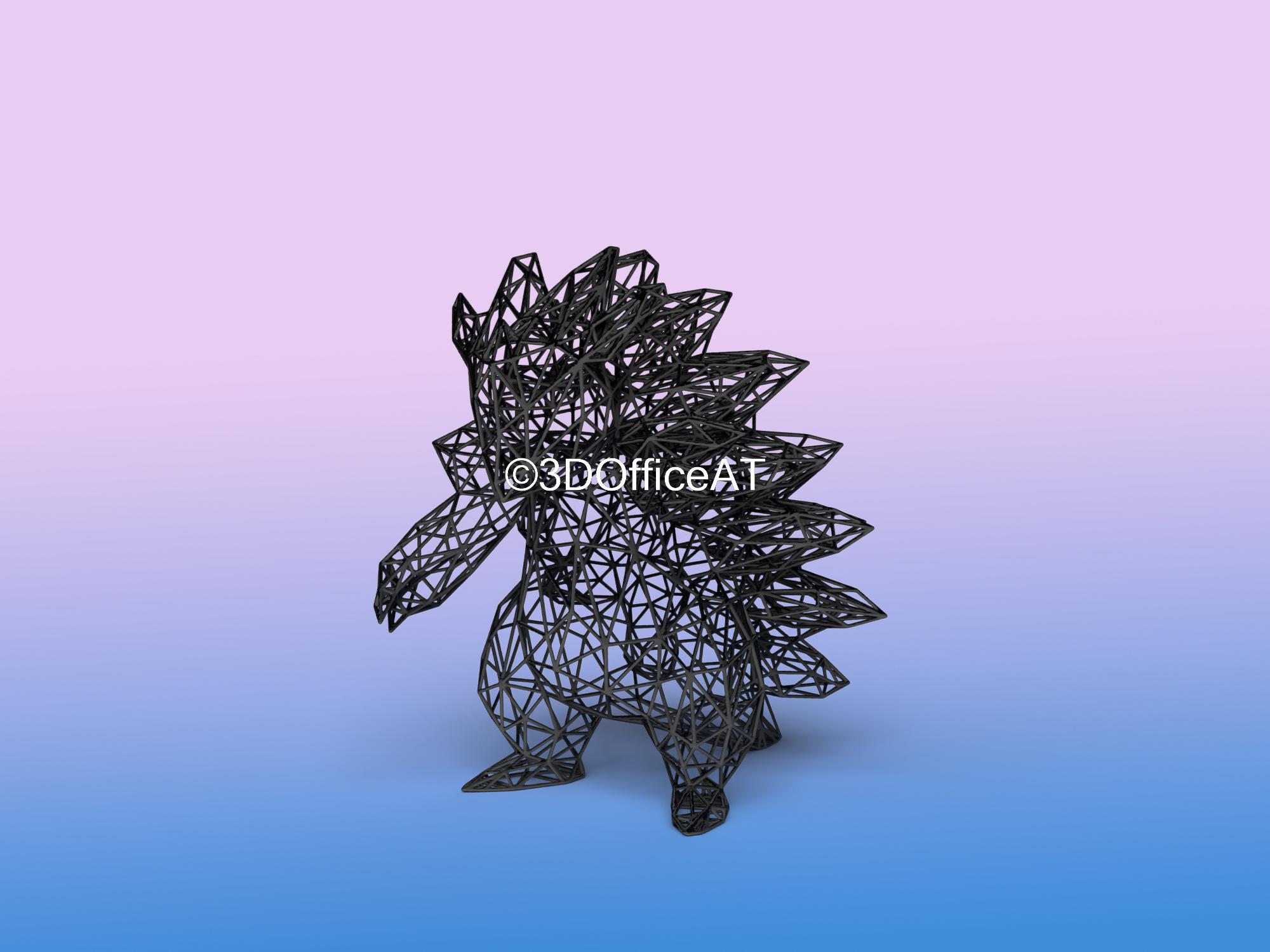 #028 Sandslash Pokemon Wiremon Figure 3d model