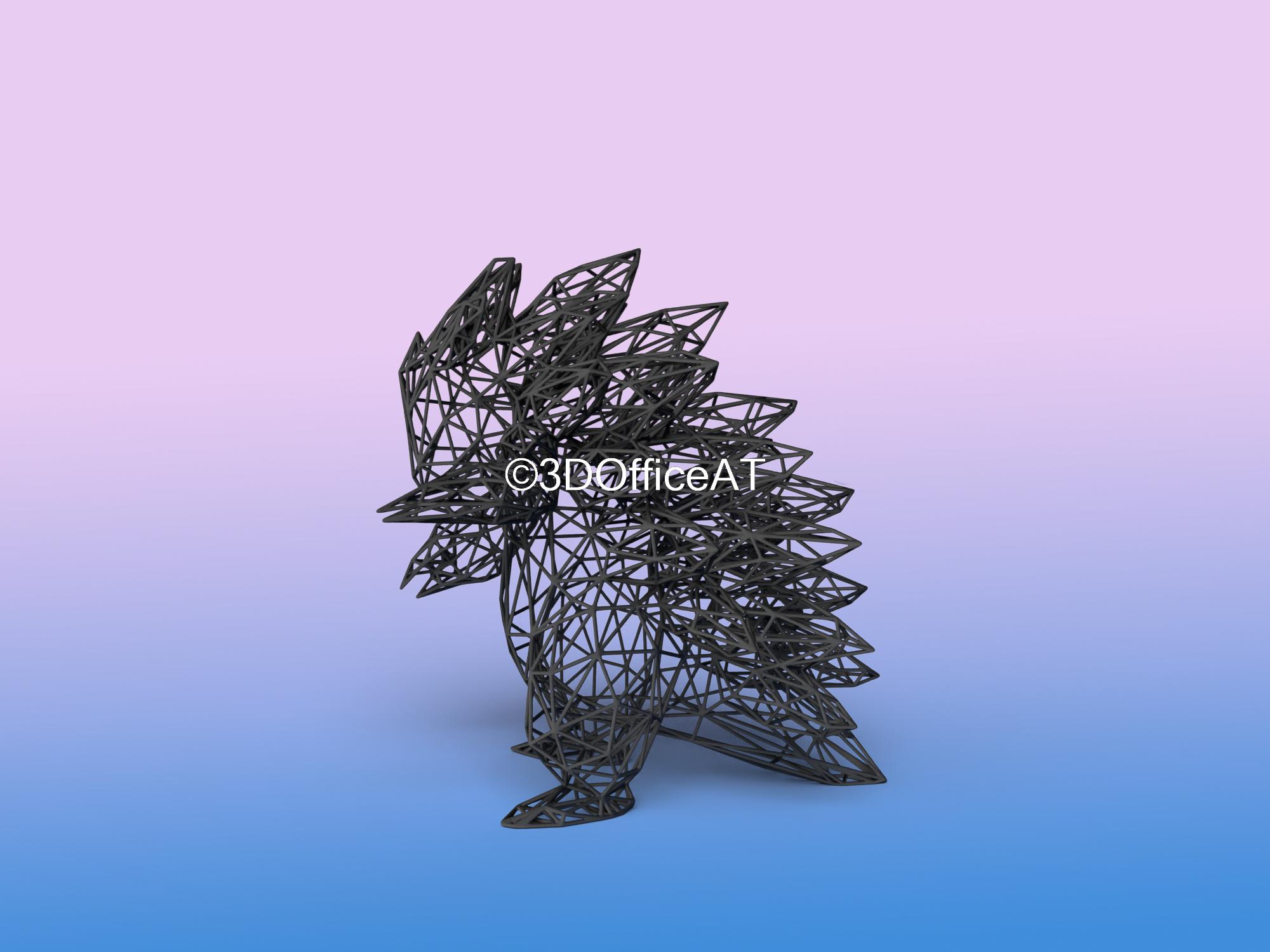 #028 Sandslash Pokemon Wiremon Figure 3d model