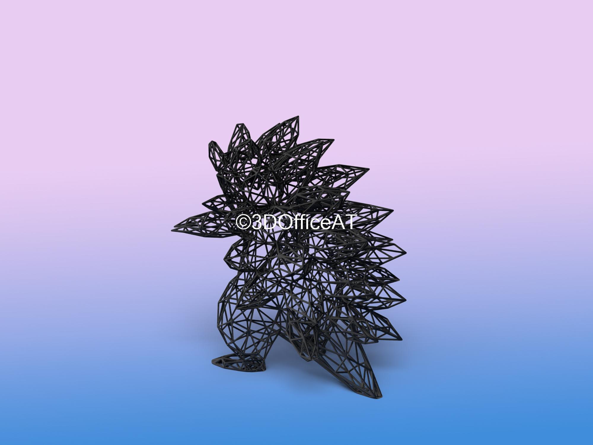 #028 Sandslash Pokemon Wiremon Figure 3d model