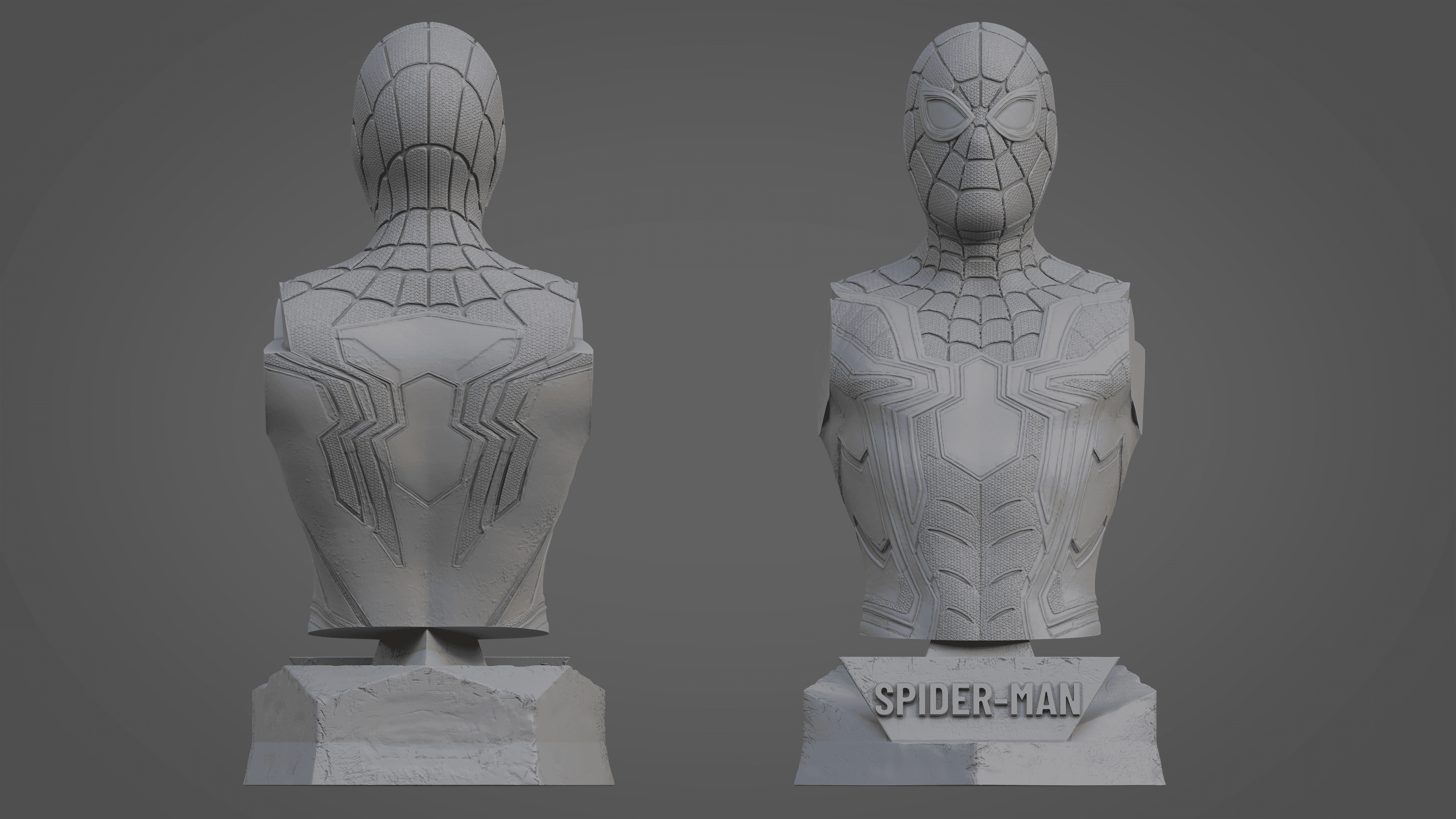 SPIDERMAN ULTRA-DETAILED SUPPORT-FREE BUST 3D MODEL 3d model