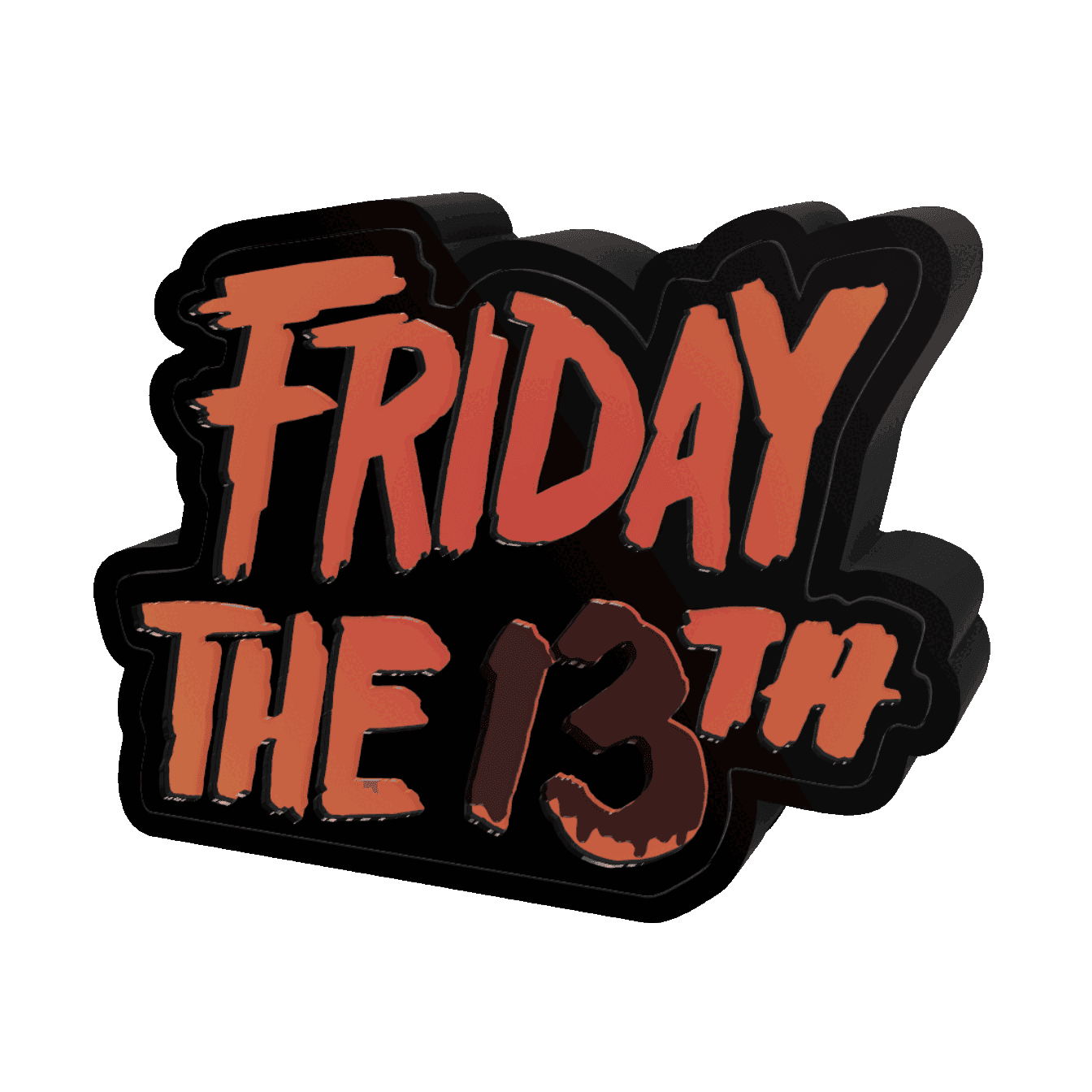 3D Multicolor Lightbox - Friday the 13th 3d model