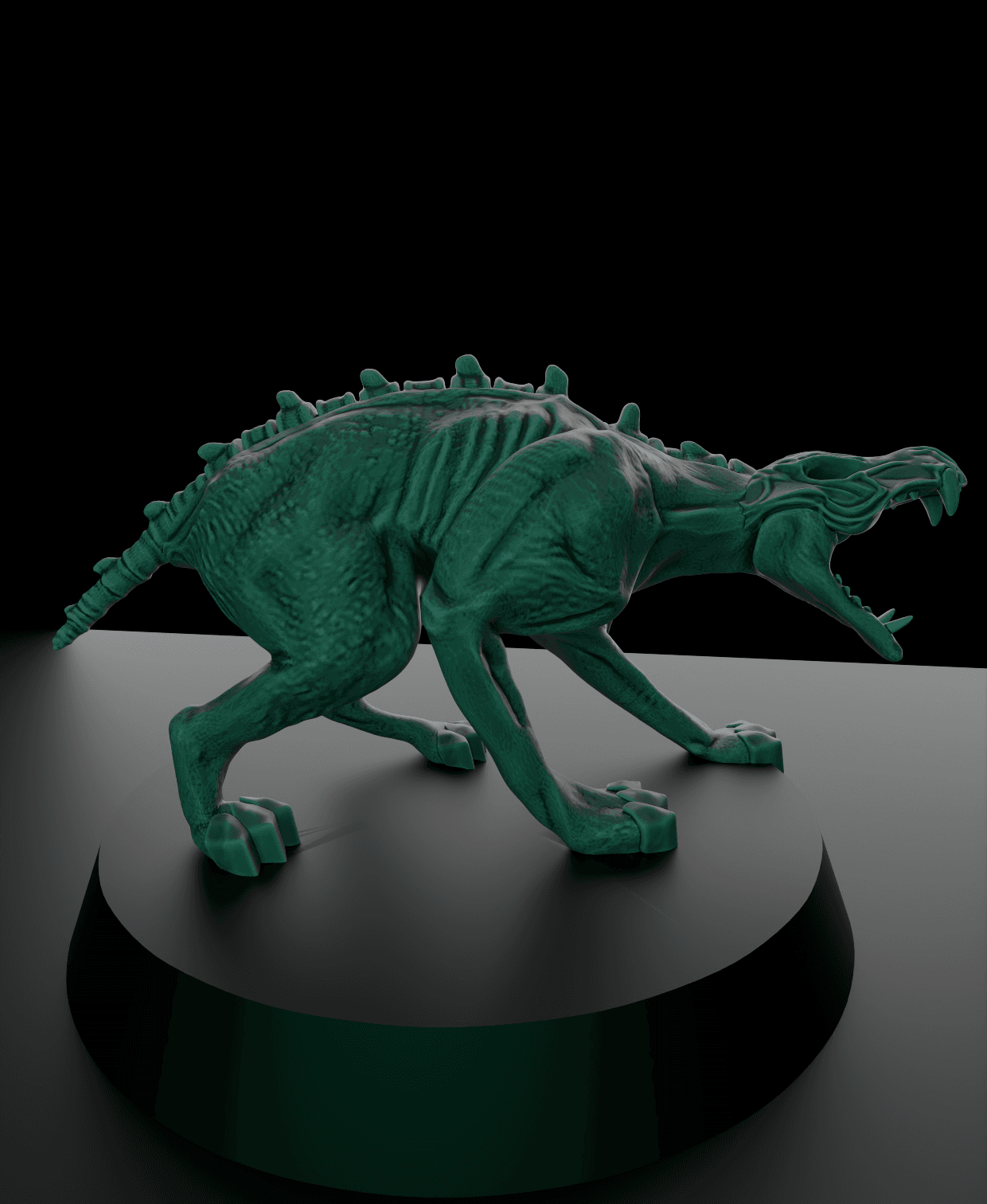 Skeletal Hounds 32mm Base - DND - Wargame mini 3d model