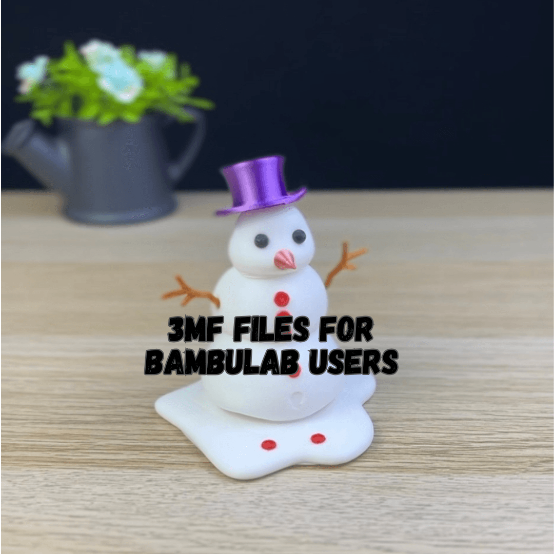 melting snowman.3mf 3d model