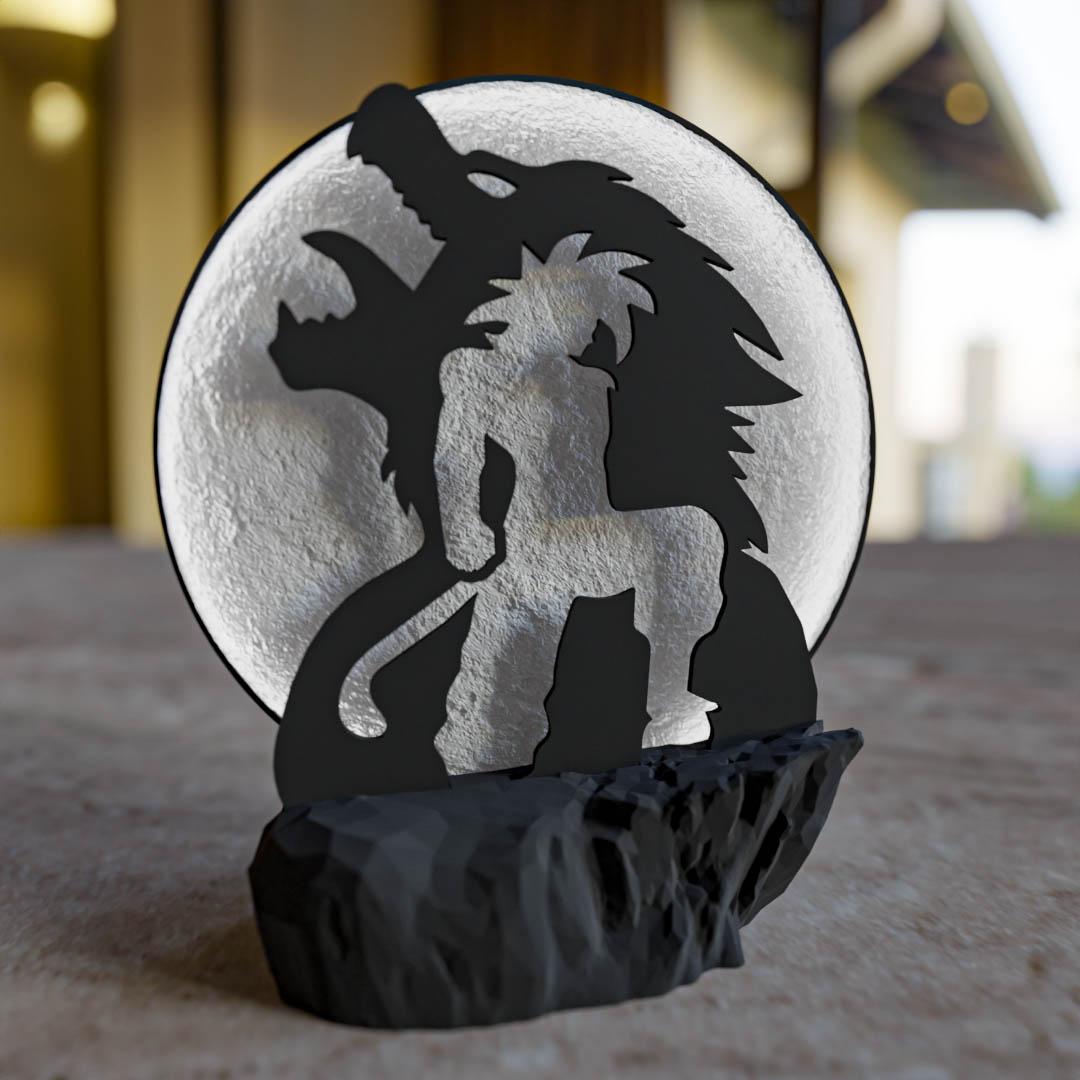 Goku ss4 Moon Lamp 3d model