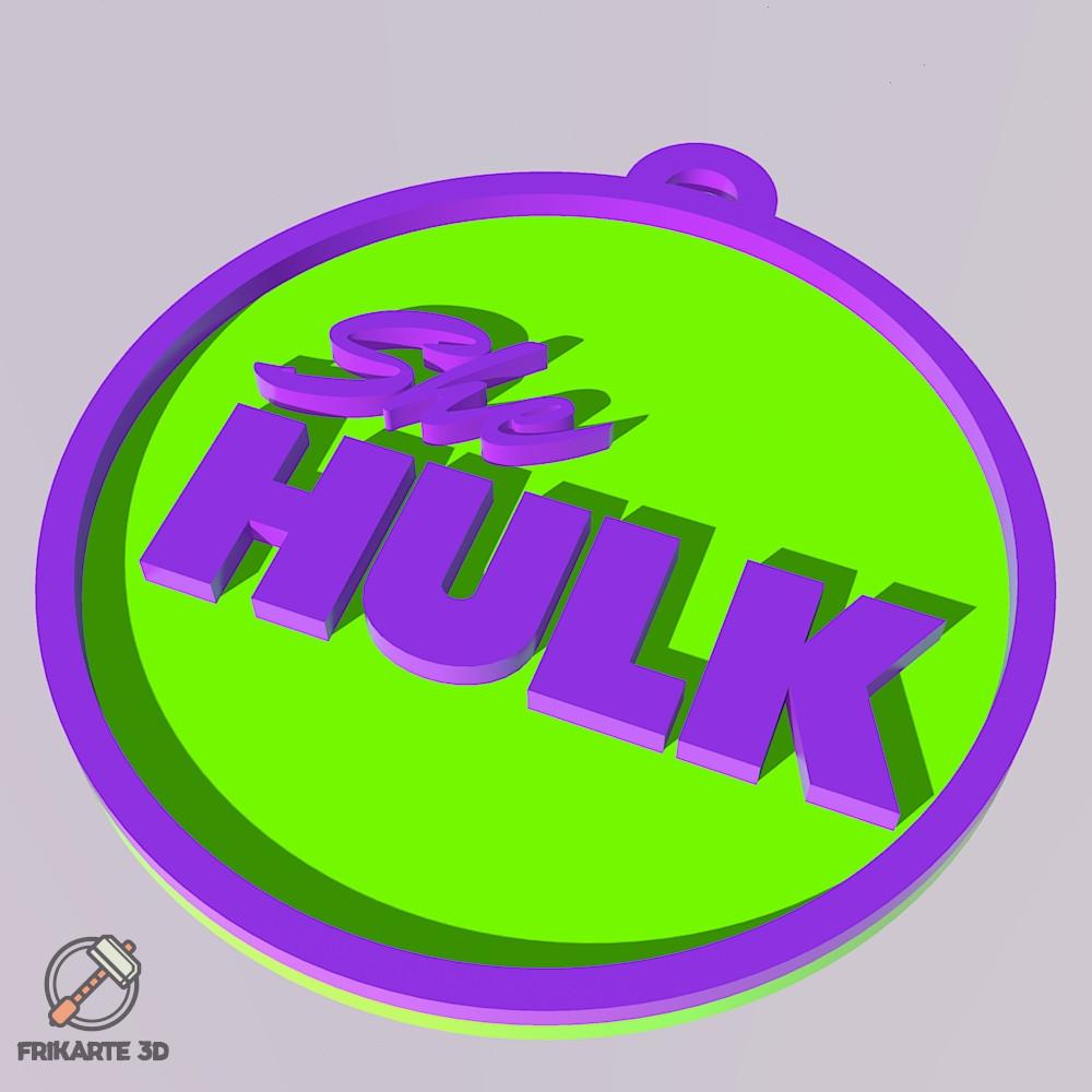 She Hulk Keychain 3d model