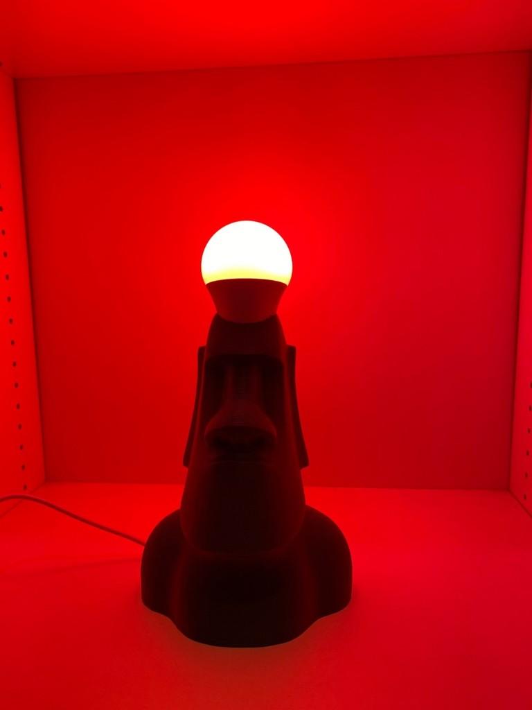 Moai Head - Bright Idea Lamp.  (very simple) 3d model