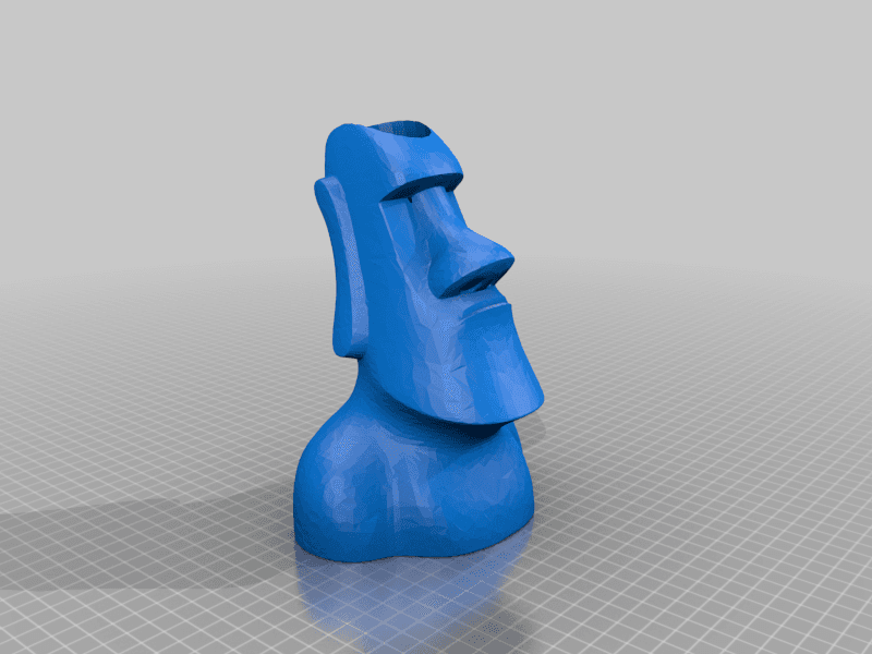 Moai Head - Bright Idea Lamp.  (very simple) 3d model