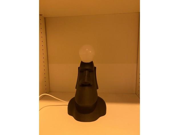 Moai Head - Bright Idea Lamp.  (very simple) 3d model