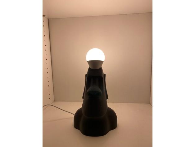 Moai Head - Bright Idea Lamp.  (very simple) 3d model