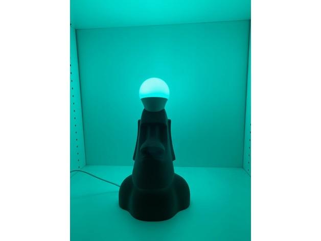 Moai Head - Bright Idea Lamp.  (very simple) 3d model