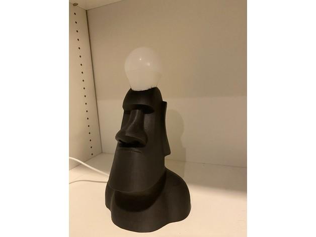 Moai Head - Bright Idea Lamp.  (very simple) 3d model