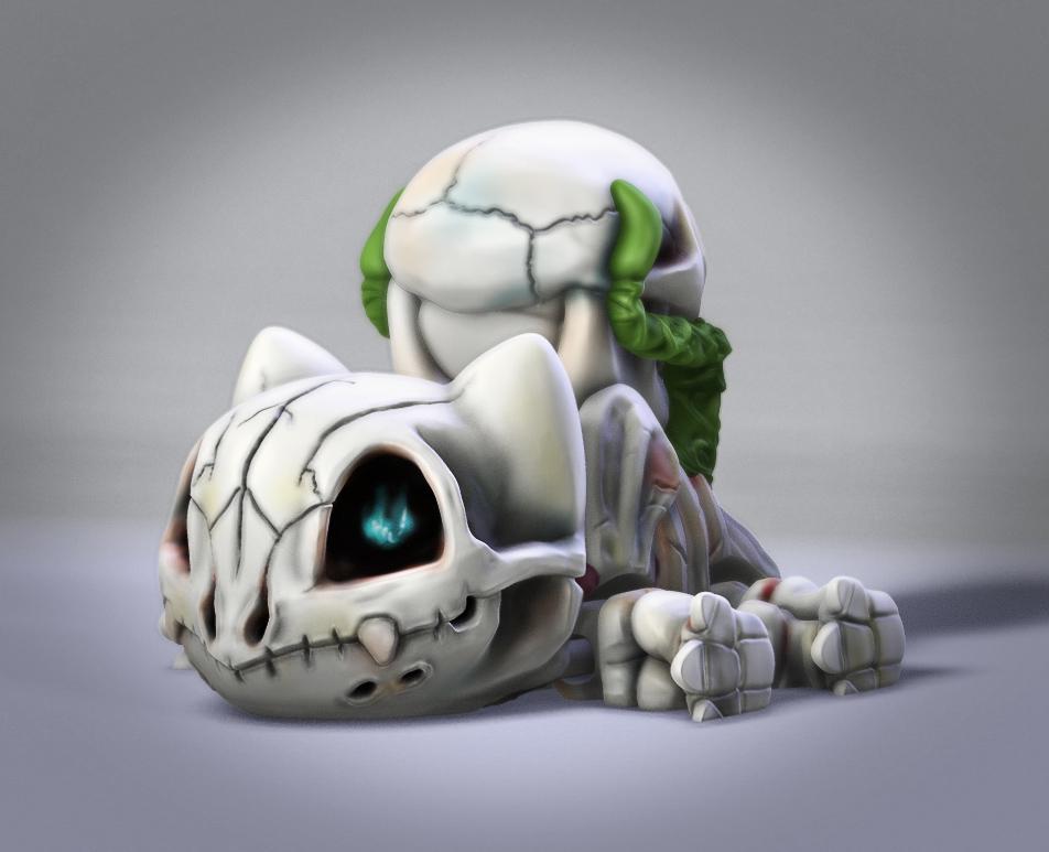 Skeleton Bulbasaur 3d model