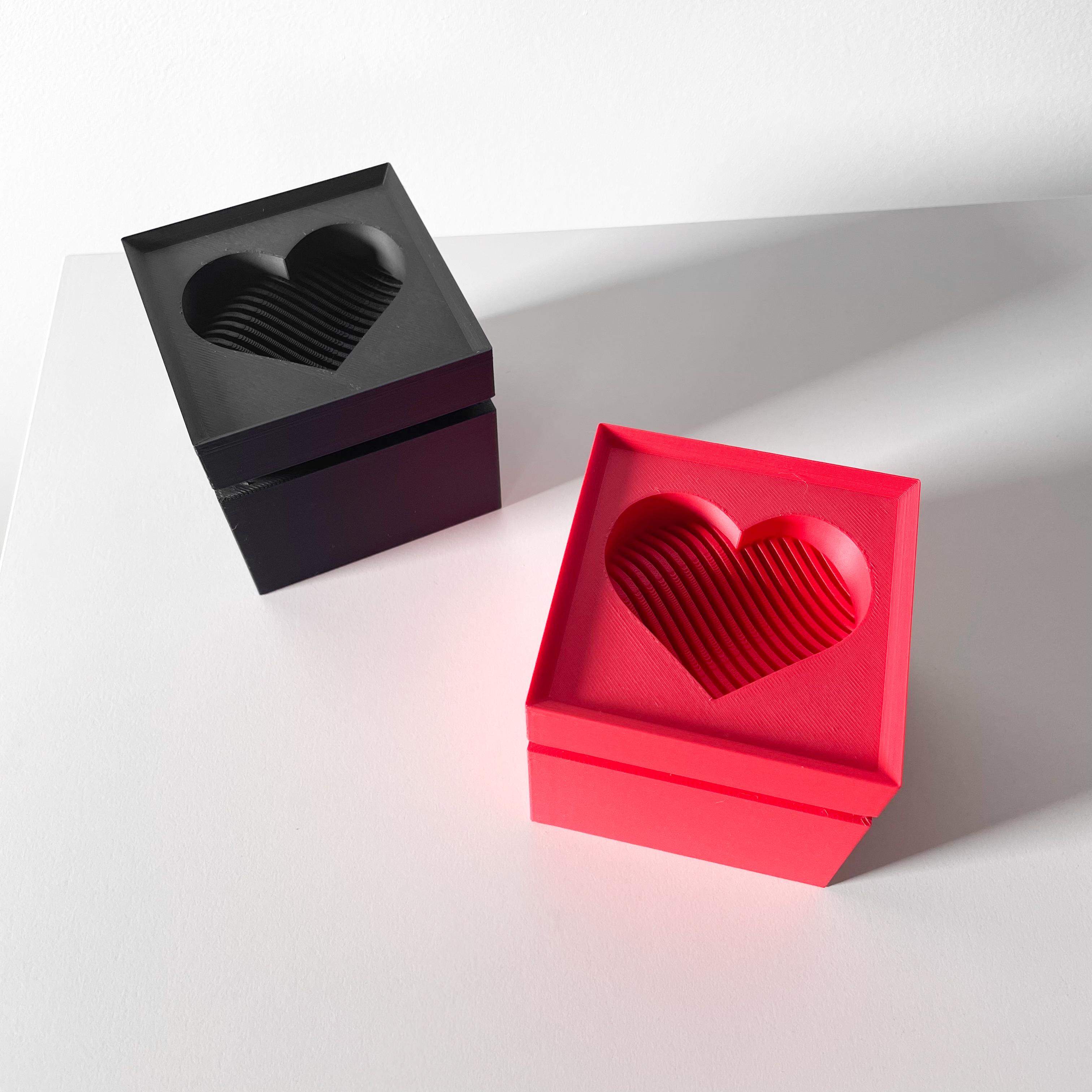 Valentine's Day Gift Box or Jewelry Holder  | Modern Heart Gift Box 3d model