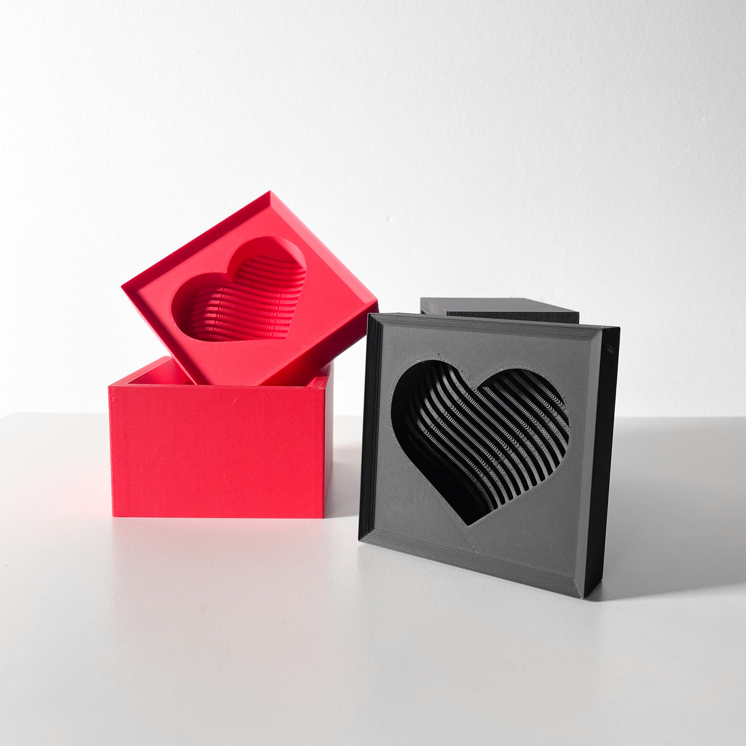 Valentine's Day Gift Box or Jewelry Holder  | Modern Heart Gift Box 3d model