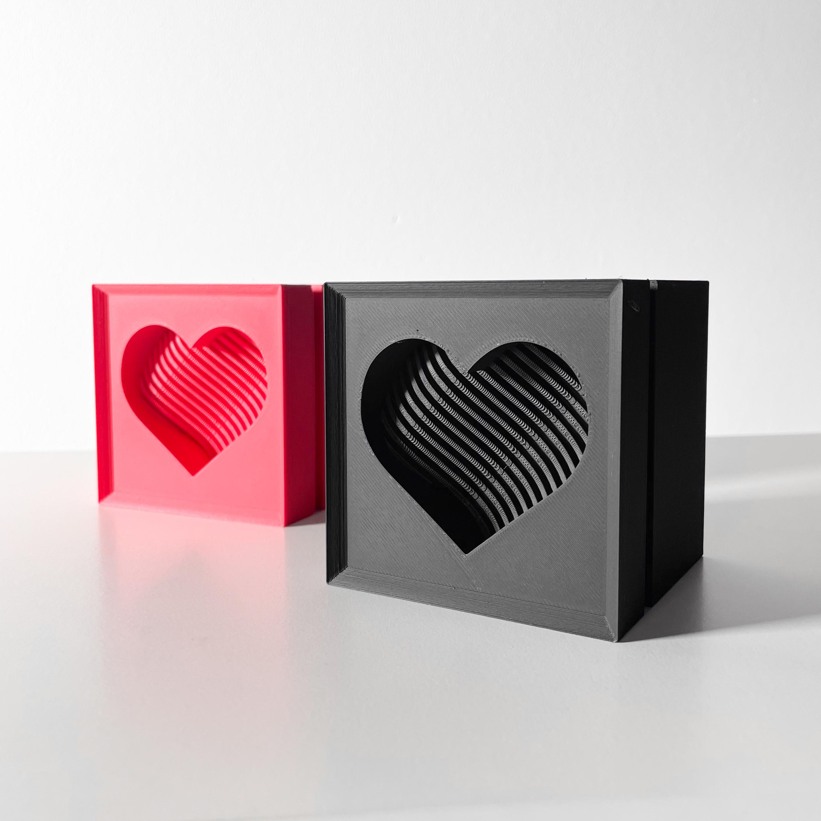 Valentine's Day Gift Box or Jewelry Holder  | Modern Heart Gift Box 3d model