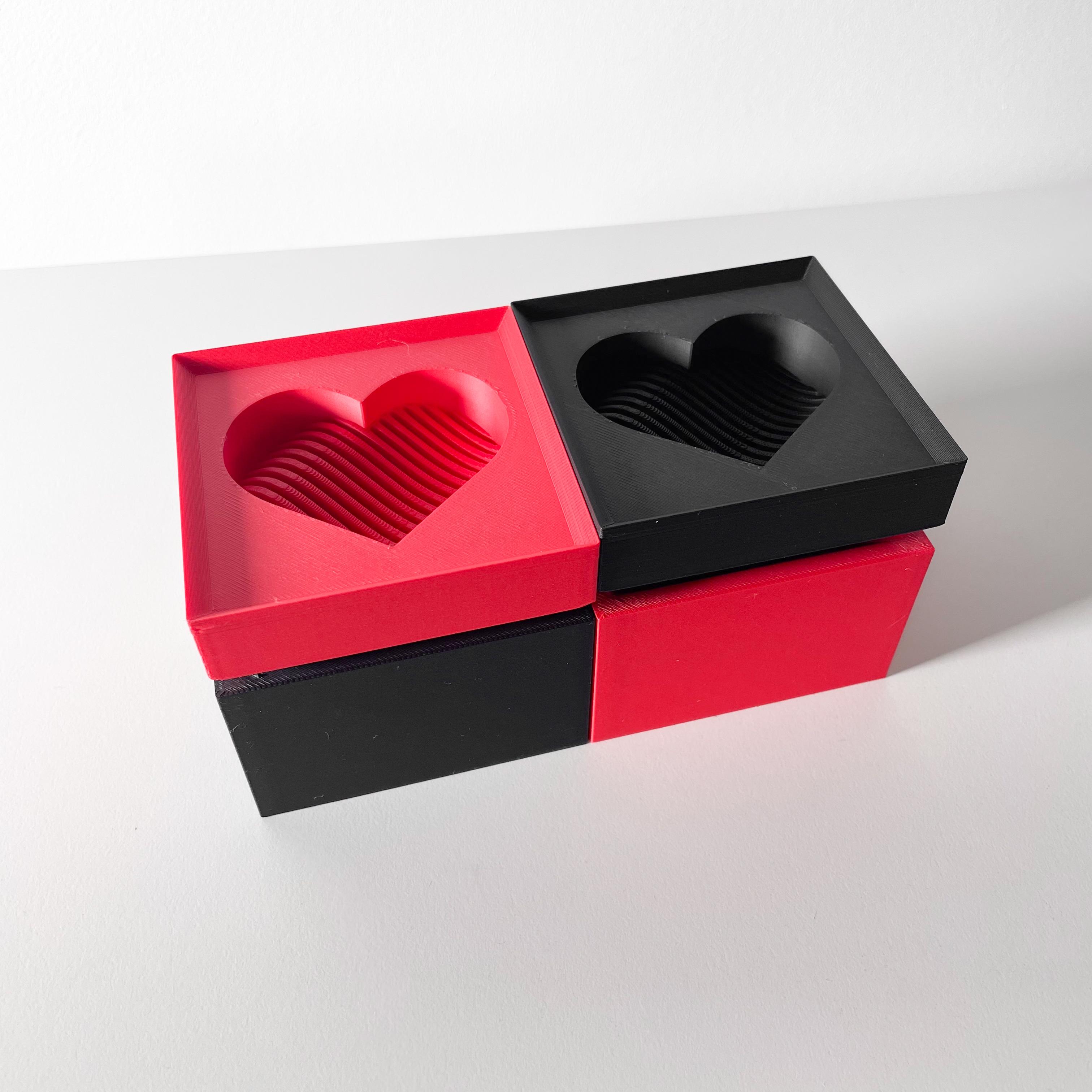 Valentine's Day Gift Box or Jewelry Holder  | Modern Heart Gift Box 3d model